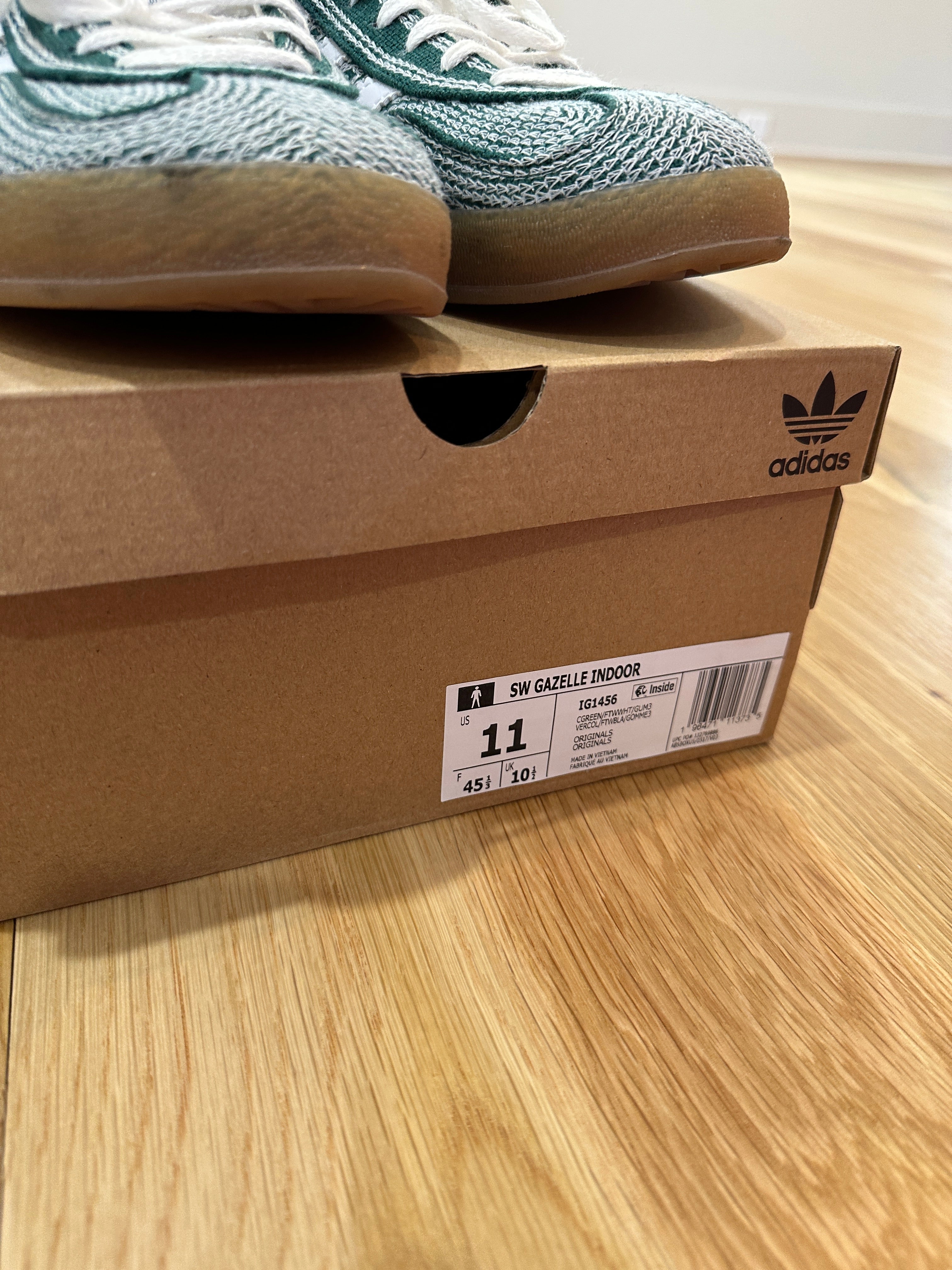 adidas Gazelle Indoor Sean Wotherspoon Hemp Green Sz 11