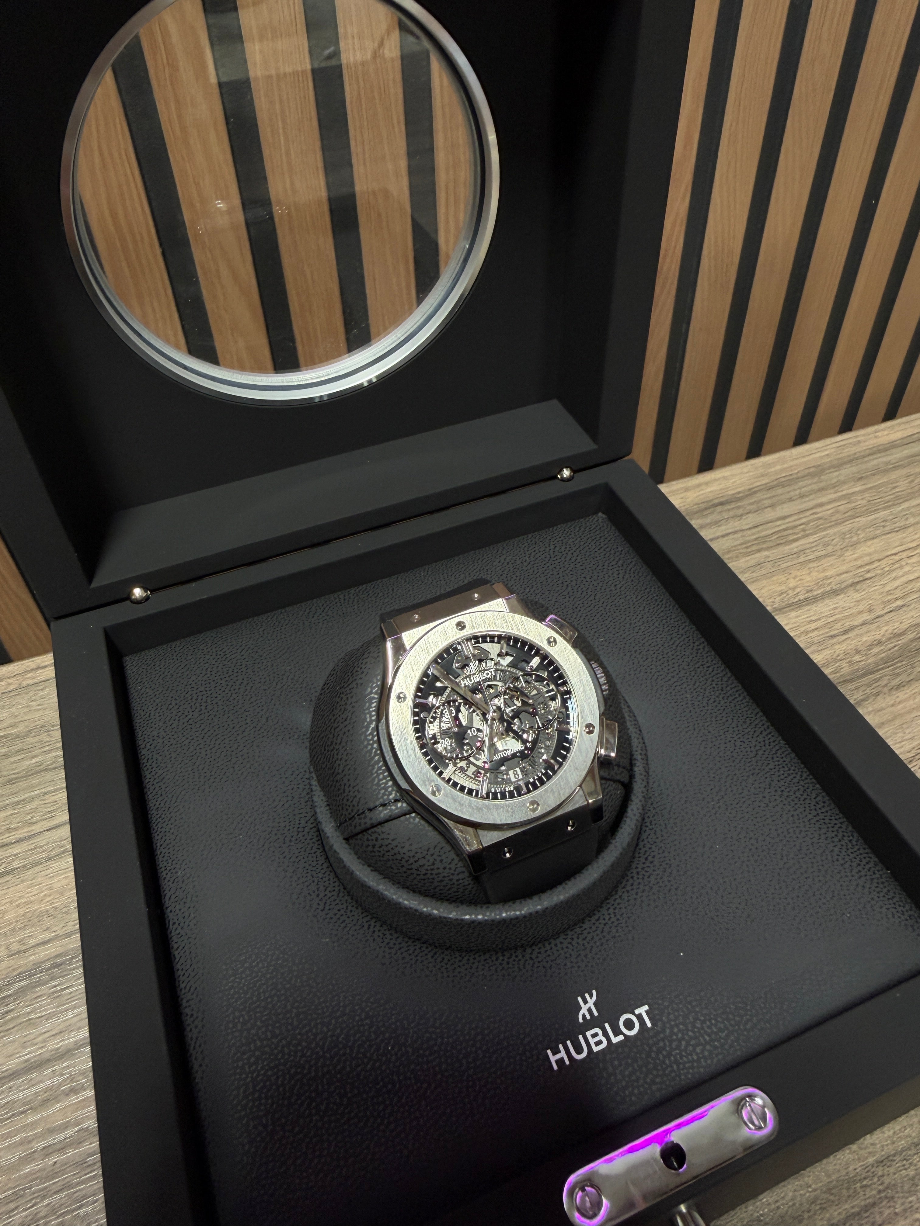 Hublot Classic Fusion Chronograph 45mm 525.NX.0170.LR Titanium Skeleton