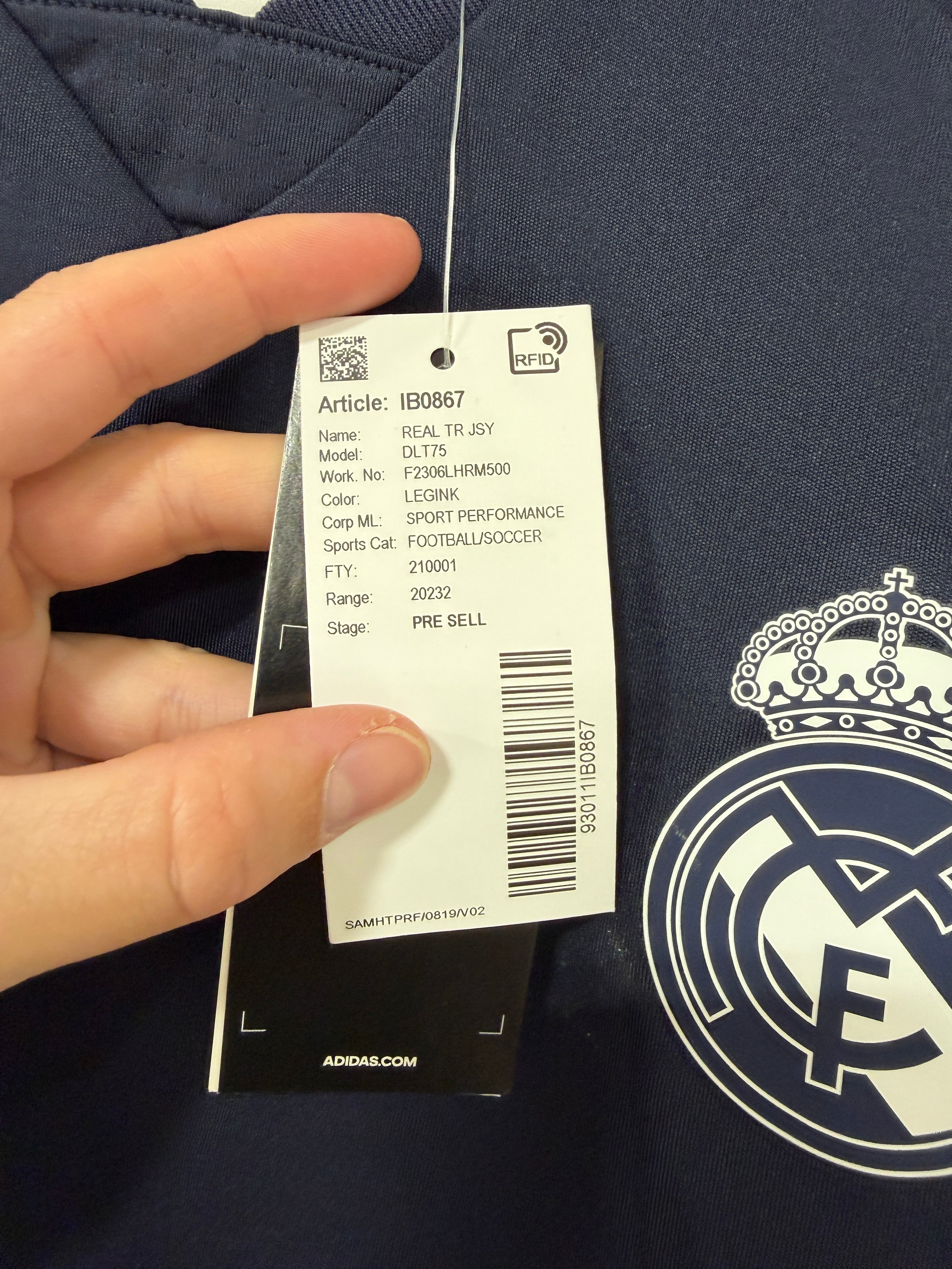 Adidas Real Madrid Training Jersey Navy Mens Sz Medium