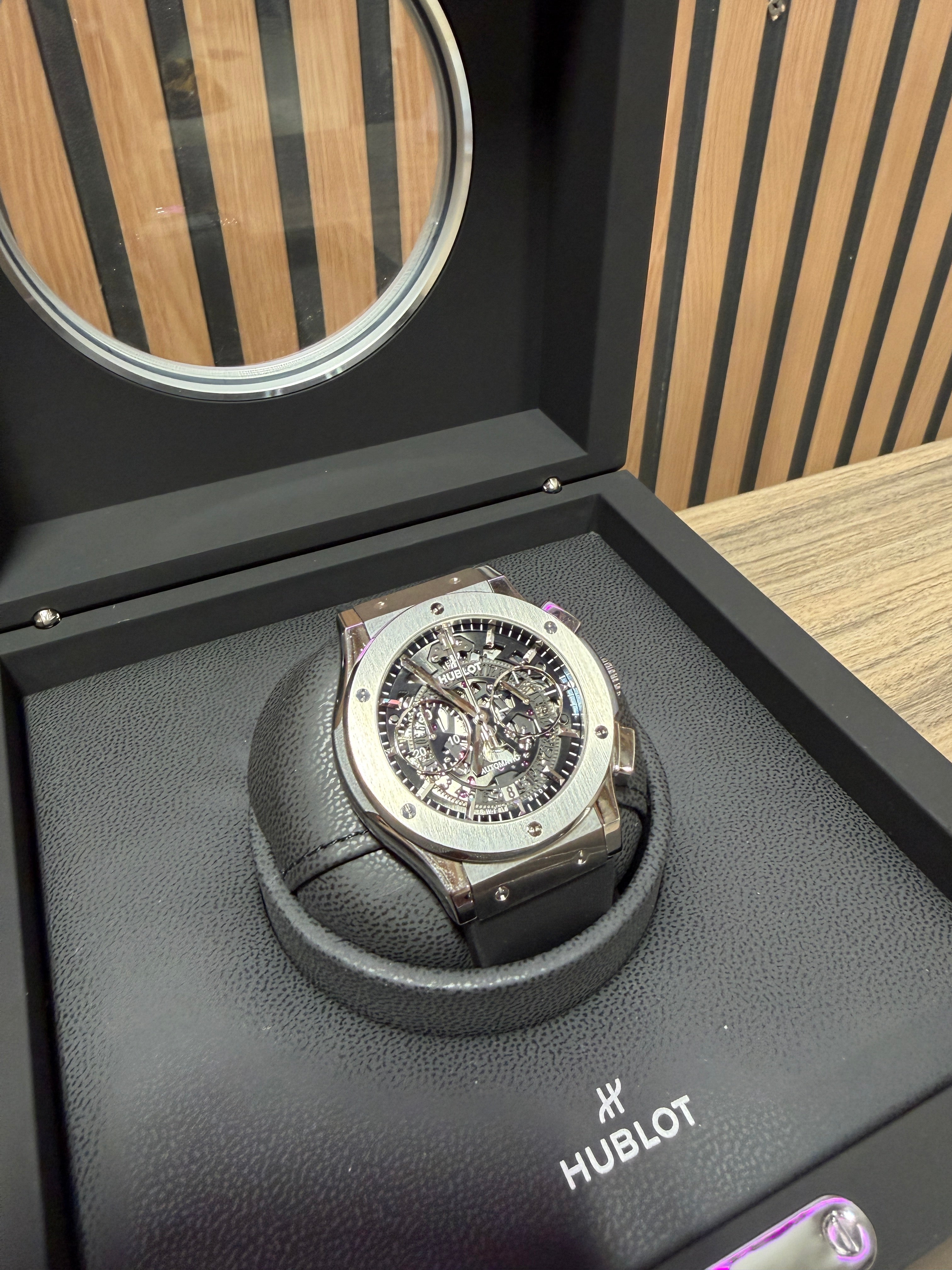 Hublot Classic Fusion Chronograph 45mm 525.NX.0170.LR Titanium Skeleton