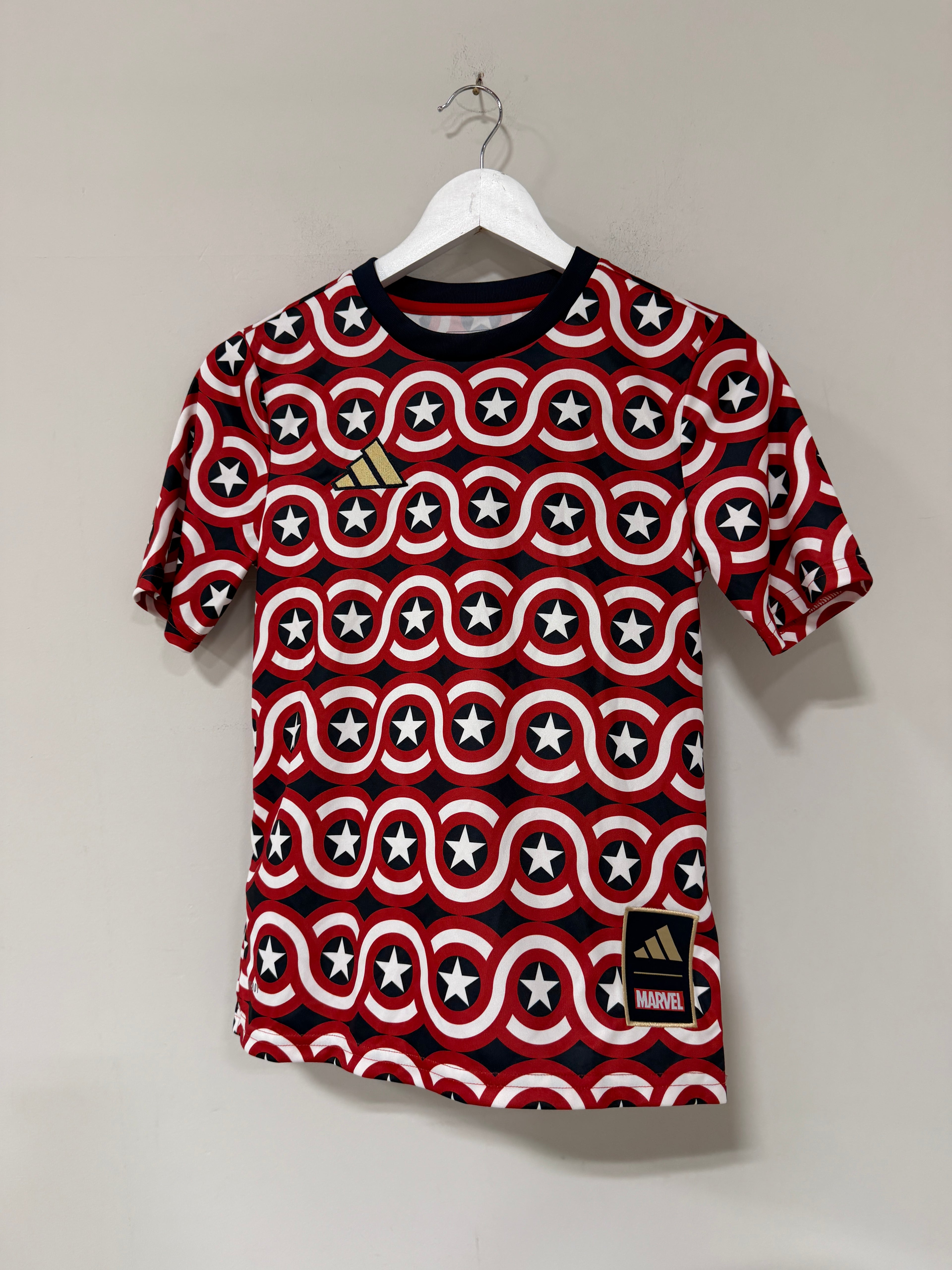 Adidas Marvel Captain America Prematch Soccer Avengers Youth Size Medium
