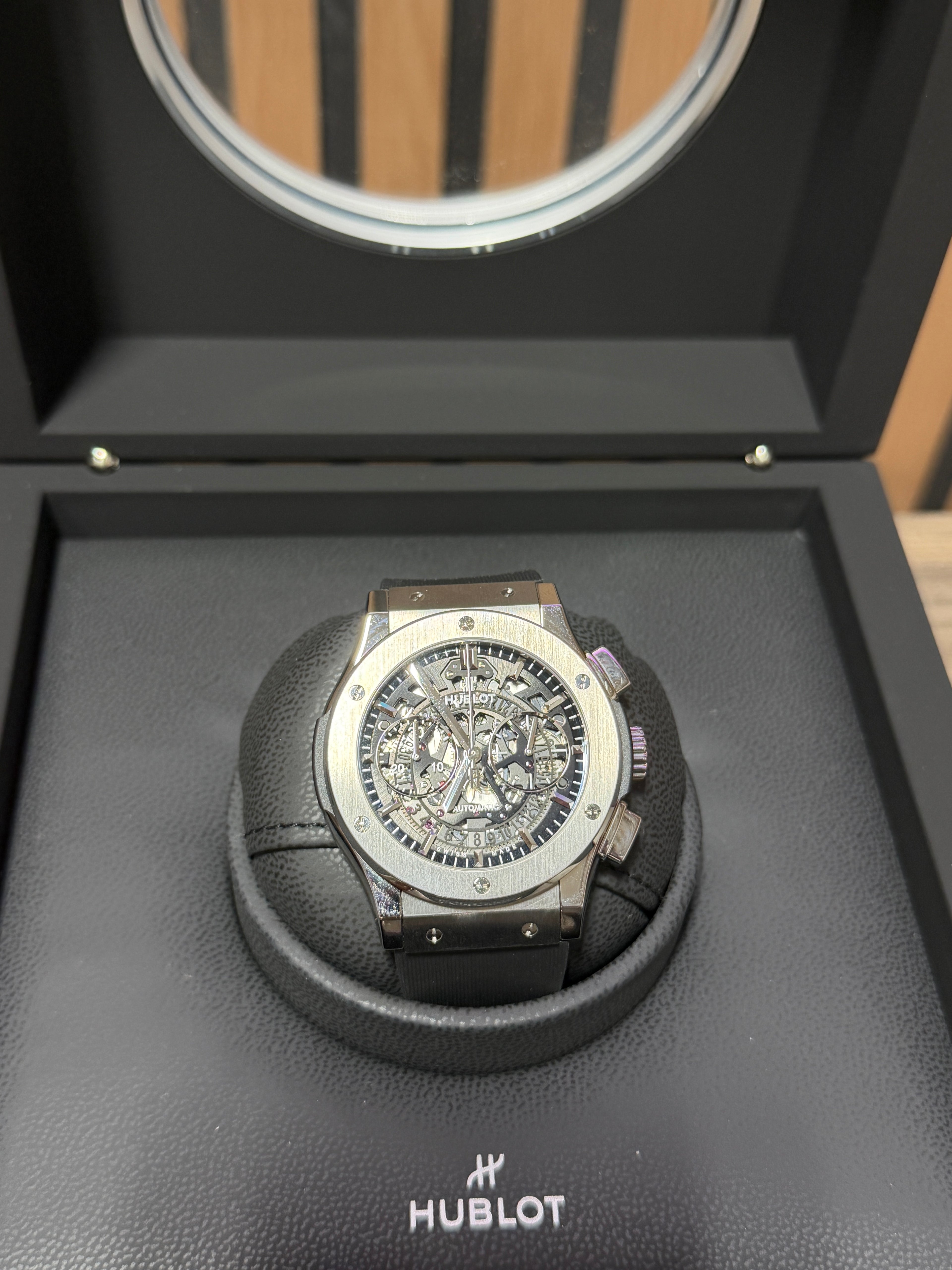 Hublot Classic Fusion Chronograph 45mm 525.NX.0170.LR Titanium Skeleton