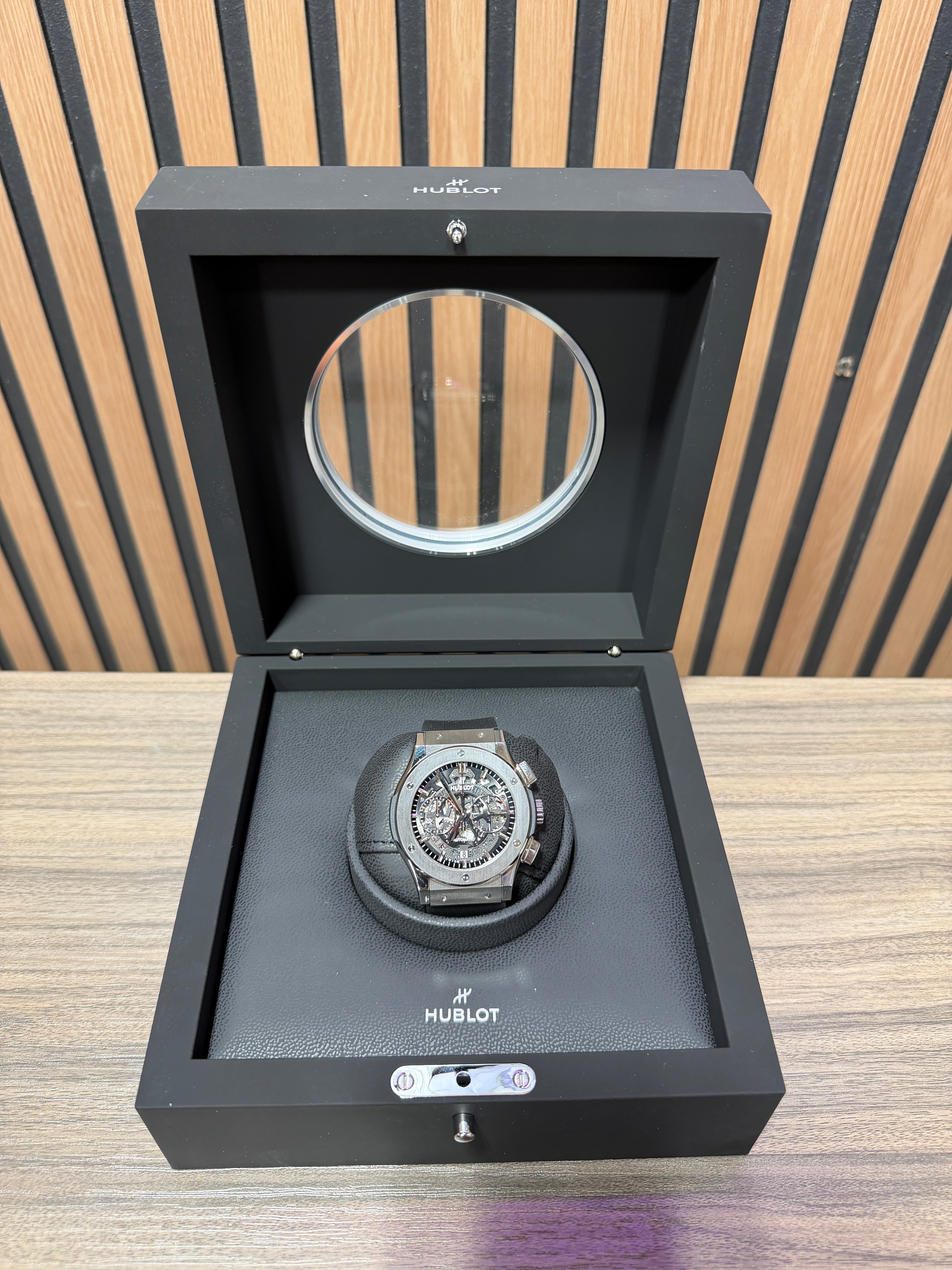 Hublot Classic Fusion Chronograph 45mm 525.NX.0170.LR Titanium Skeleton