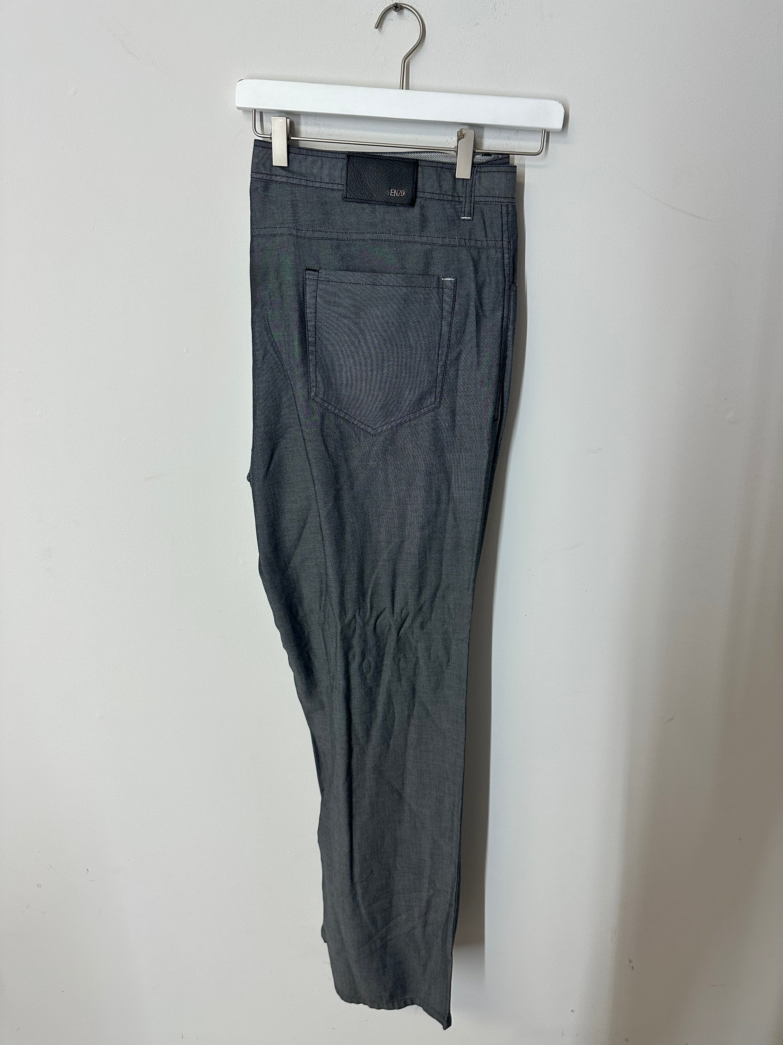 Enzo Denim skinny leg pants grey men's sz 44