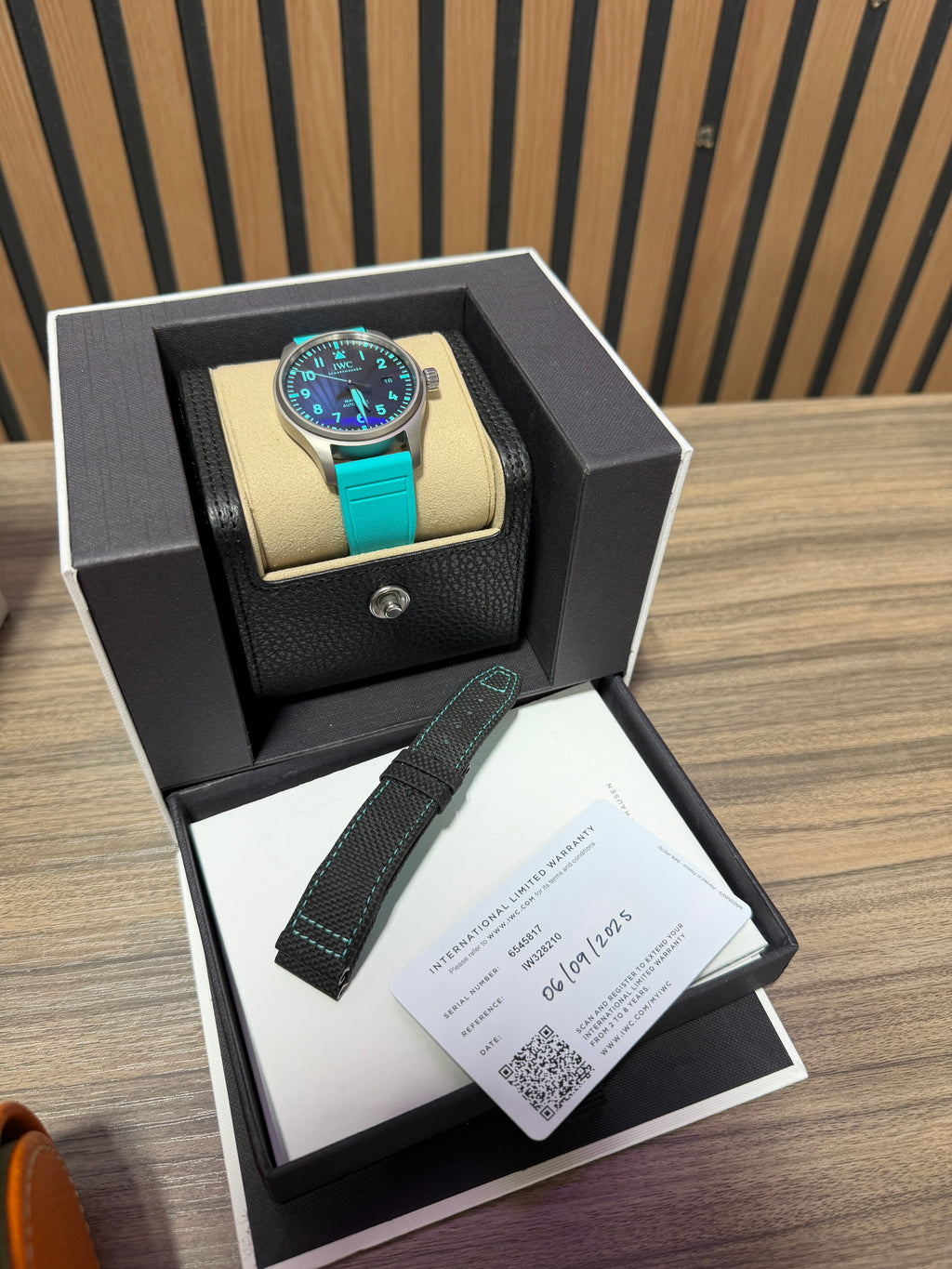 IWC Pilot Mark XX Mercedes AMG 40mm IW328210 Turquoise 2025