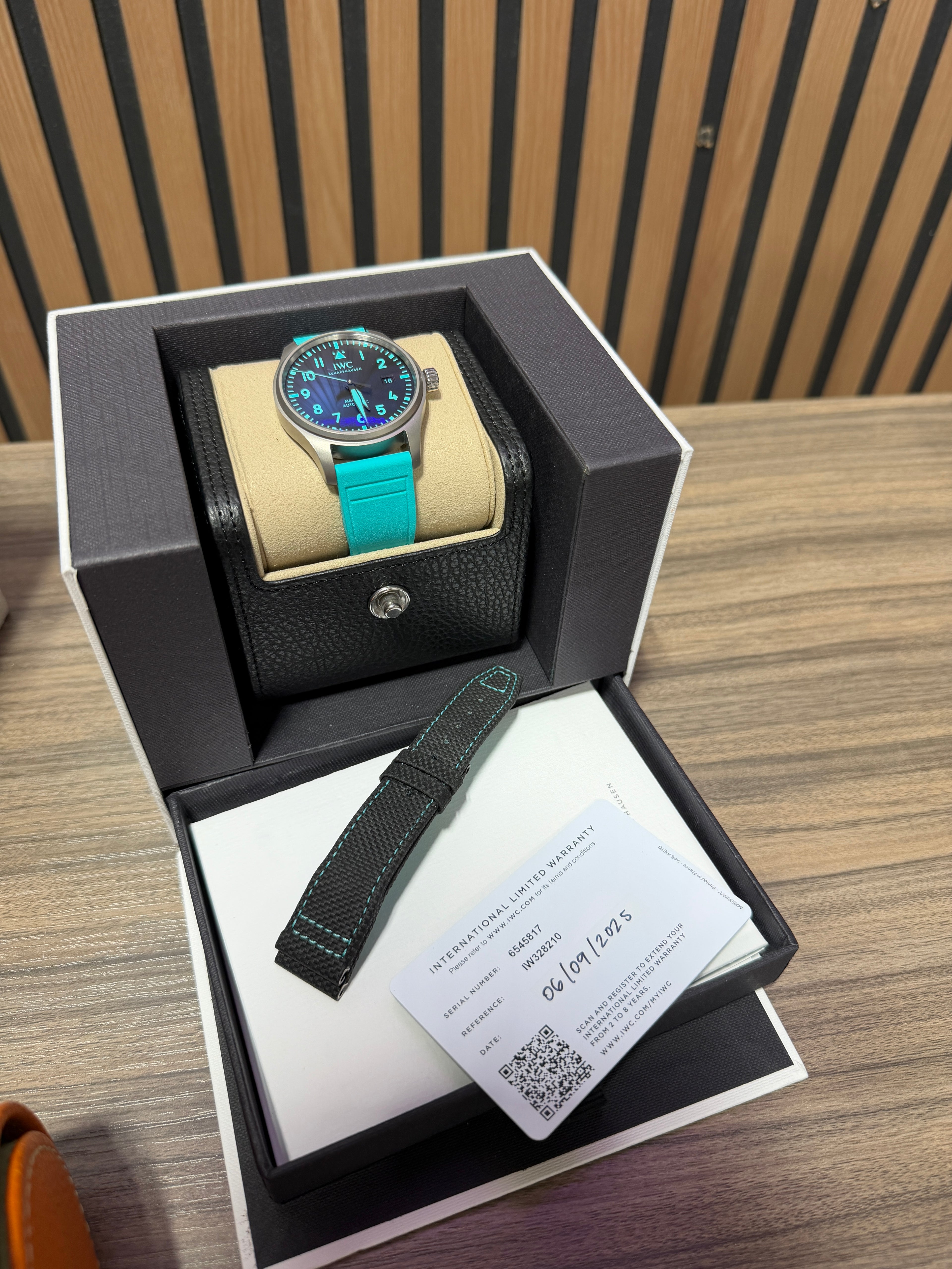 IWC Pilot Mark XX Mercedes AMG 40mm IW328210 Turquoise 2025