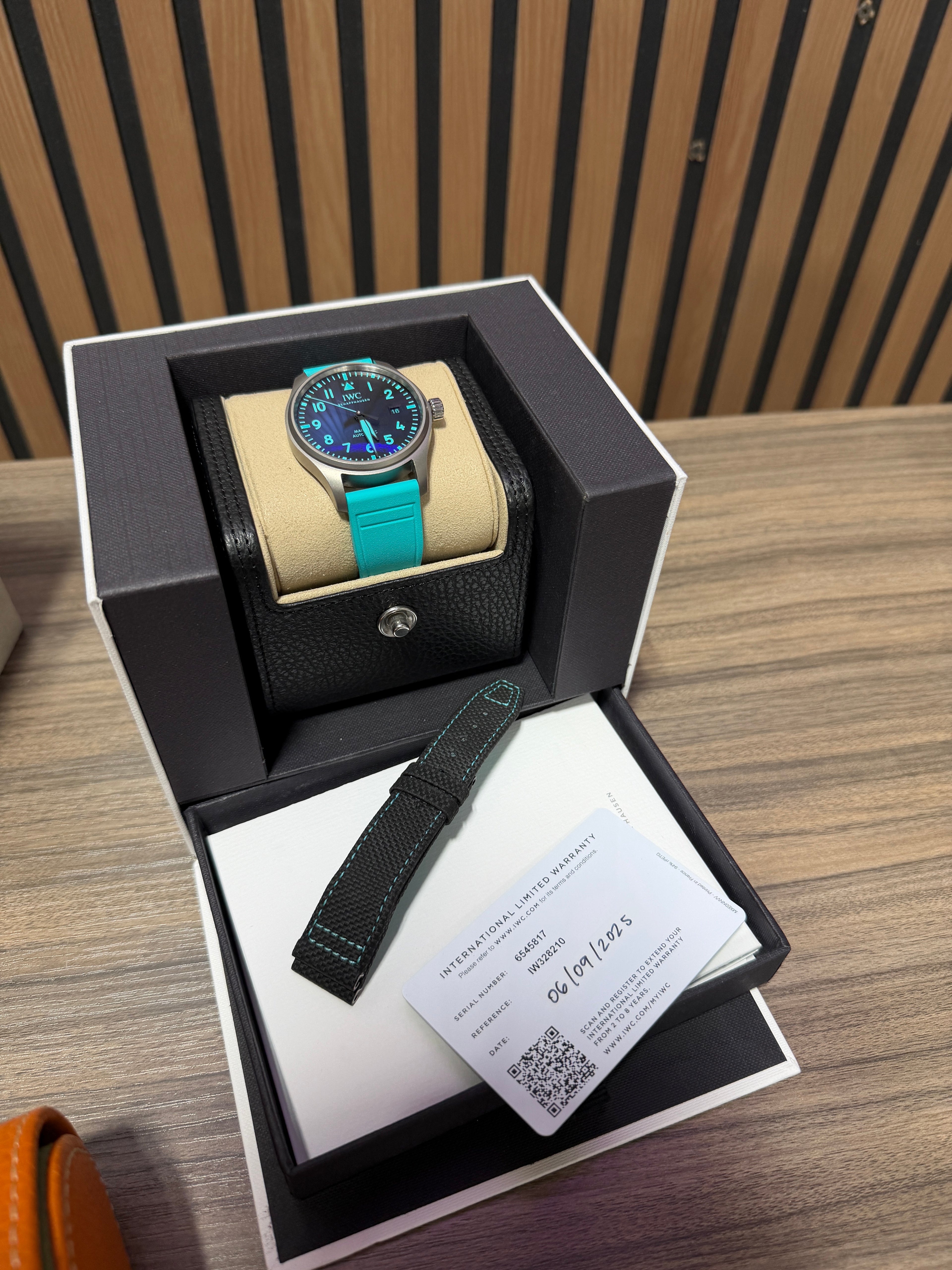 IWC Pilot Mark XX Mercedes AMG 40mm IW328210 Turquoise 2025