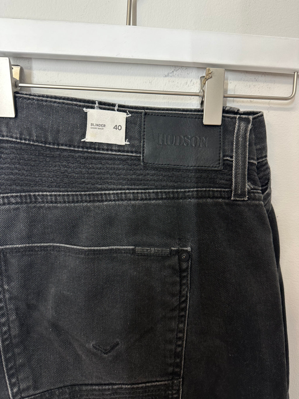 Hudson Men's Blinder Skinny Biker Moto Jeans sz 40