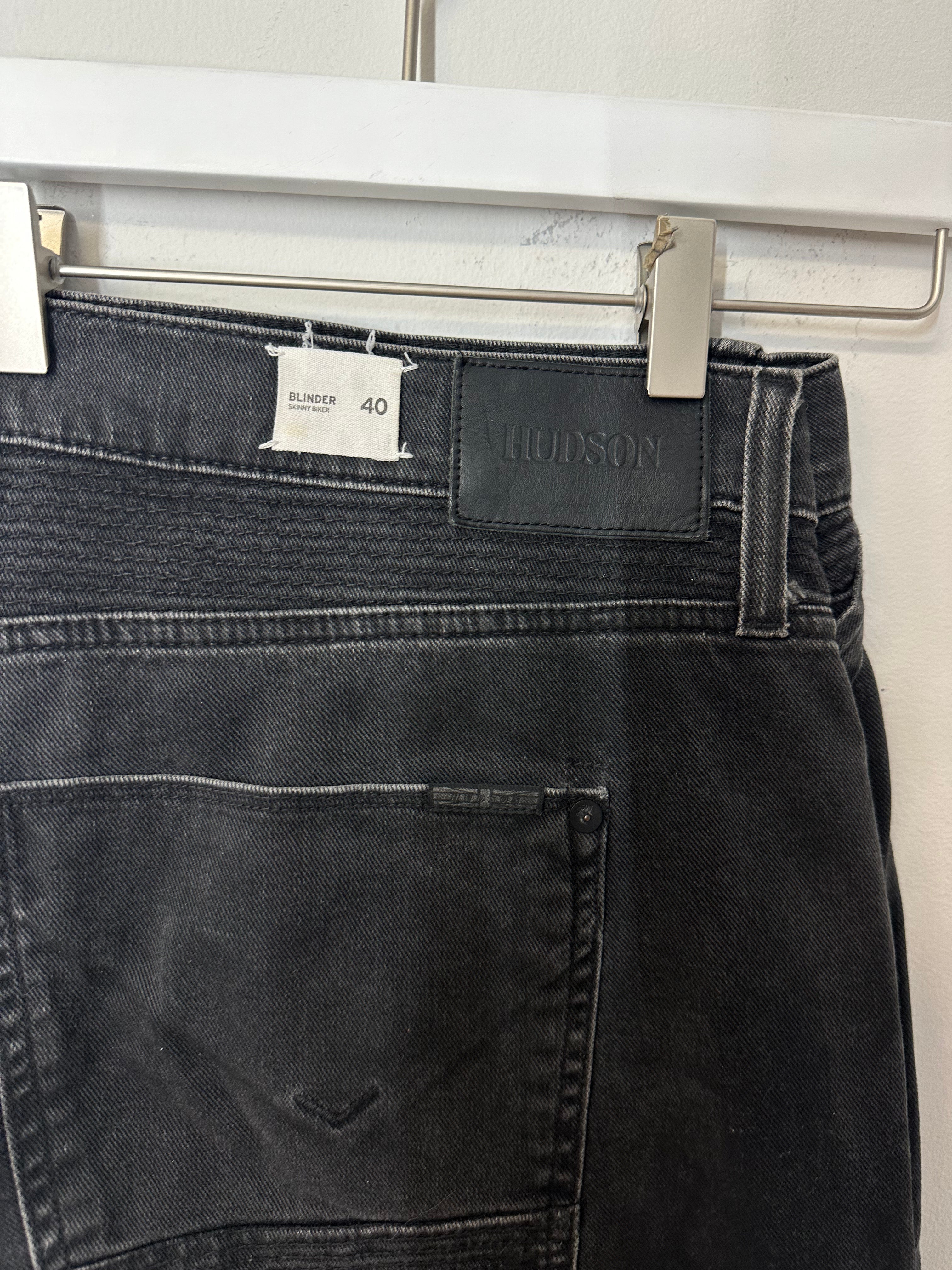 Hudson Men's Blinder Skinny Biker Moto Jeans sz 40
