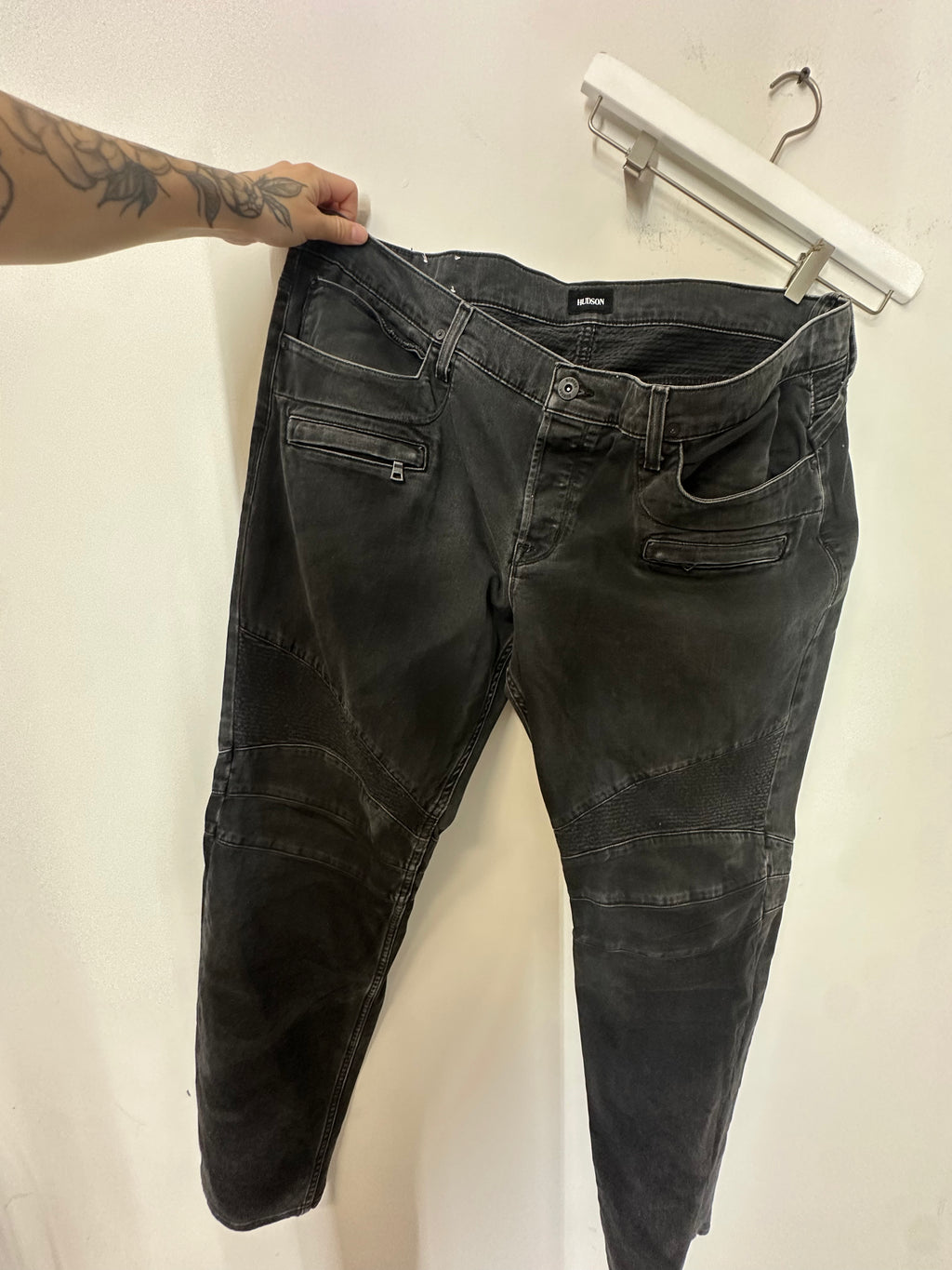 Hudson Men's Blinder Skinny Biker Moto Jeans sz 40