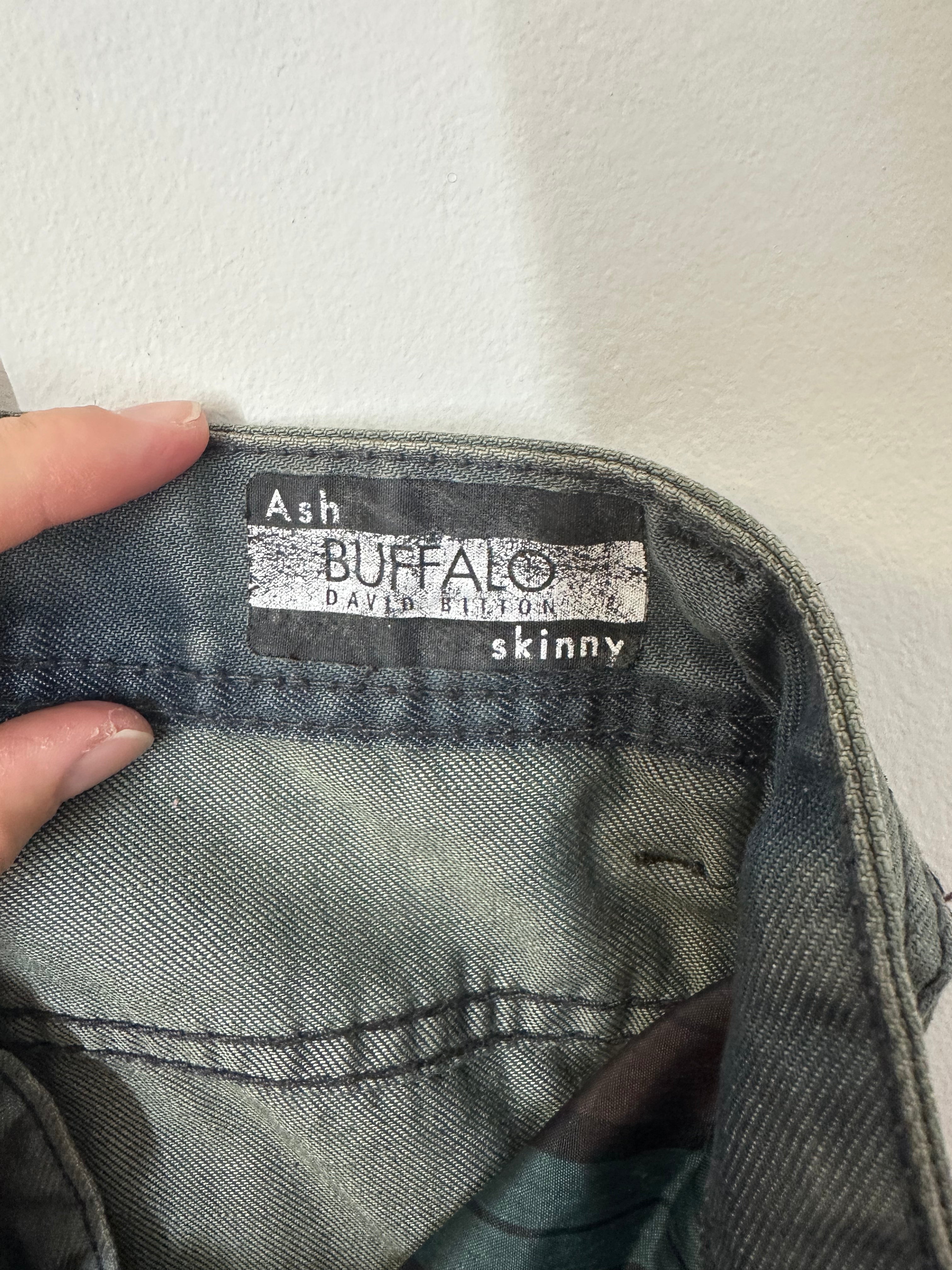 Buffalo David Bitton blue-grey acid-washed stretch denim jeans men's sz 44