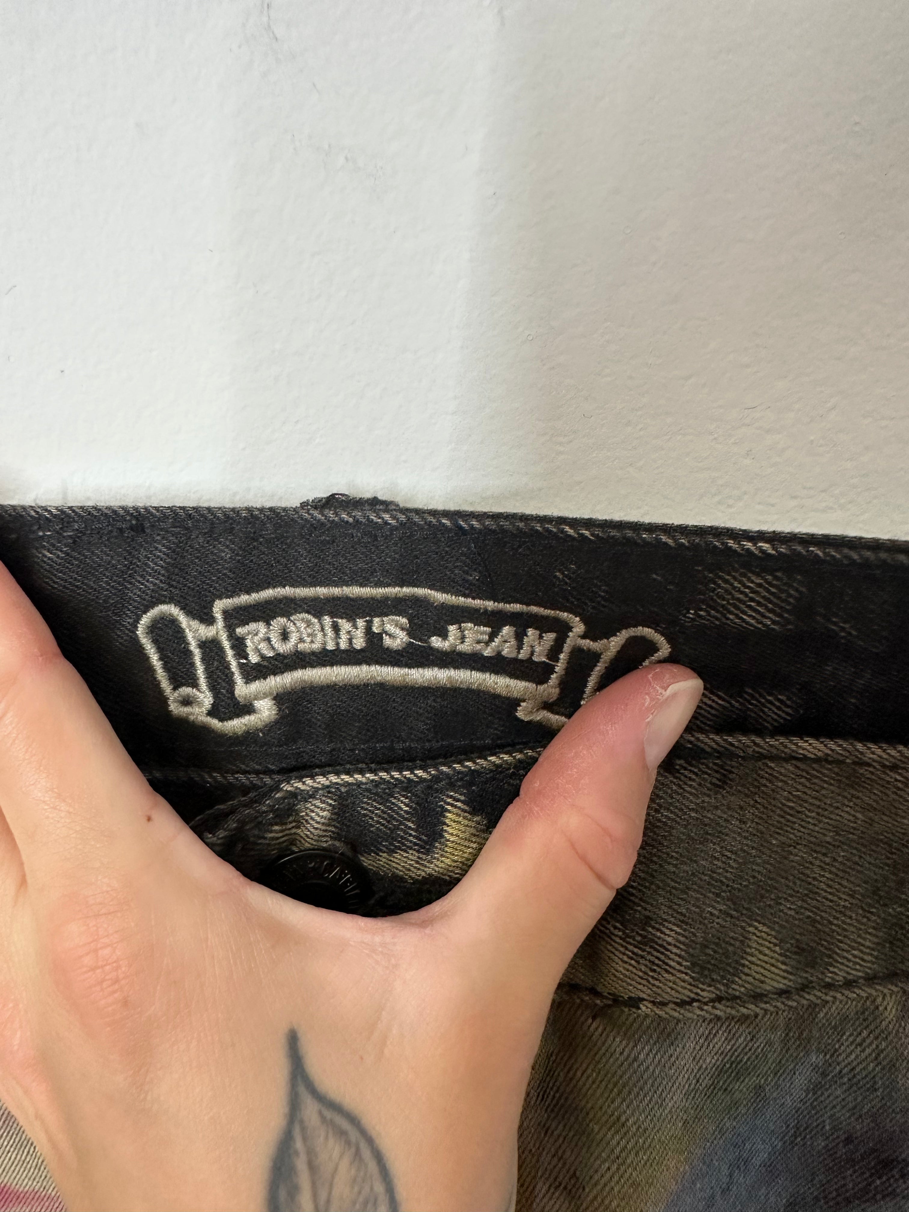 Robin's Jean tie-dye jeans with studded crystal embellishments men's sz 42