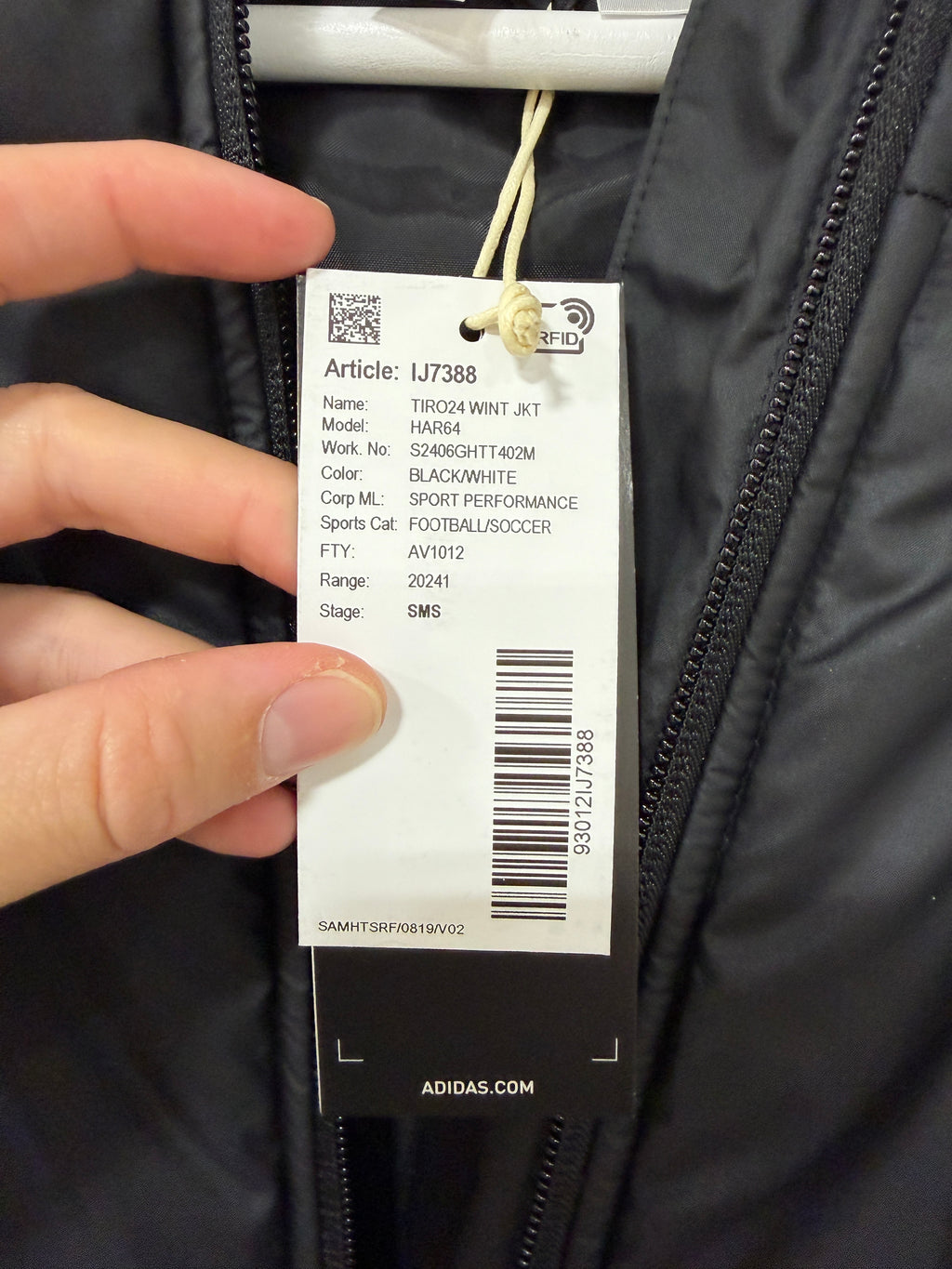 adidas Teamwear Tiro24 Winter Jacket  – Black/White