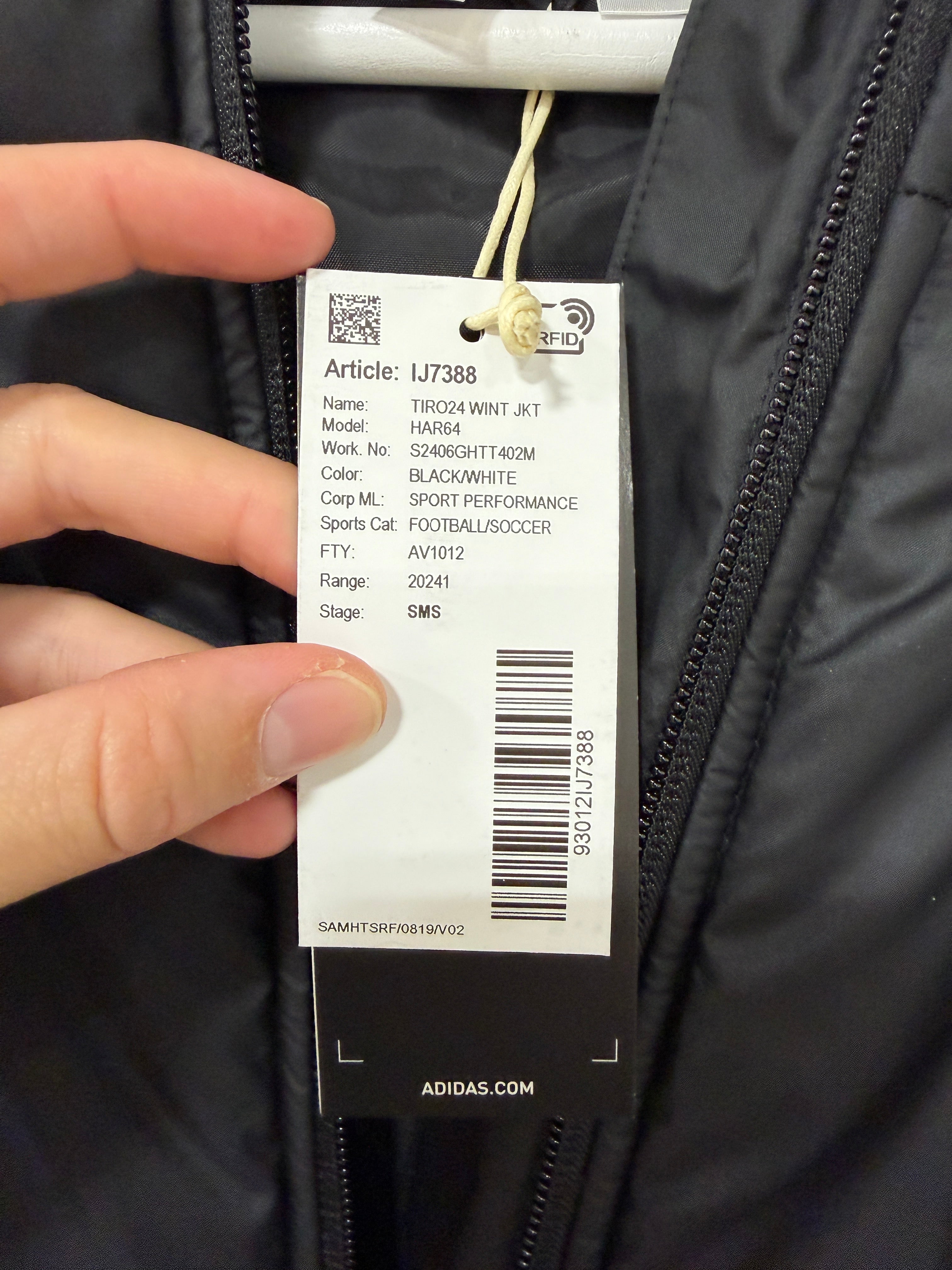 adidas Teamwear Tiro24 Winter Jacket  – Black/White