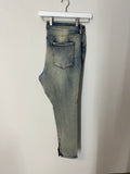 Novamen blue vintage-wash distressed skinny jeans men's sz 40