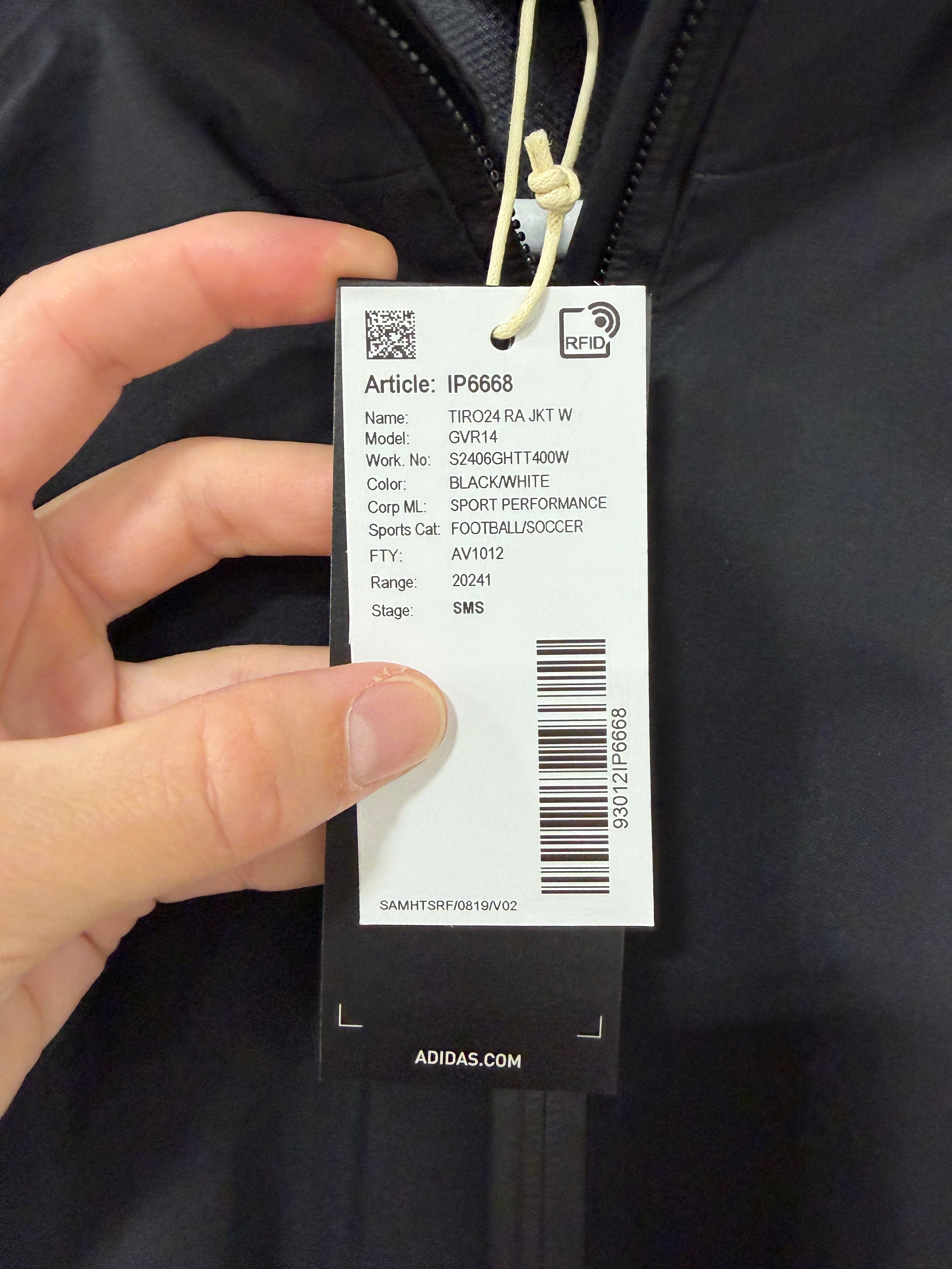 Adidas Tiro 24 Rain Jacket Women's – Black/White