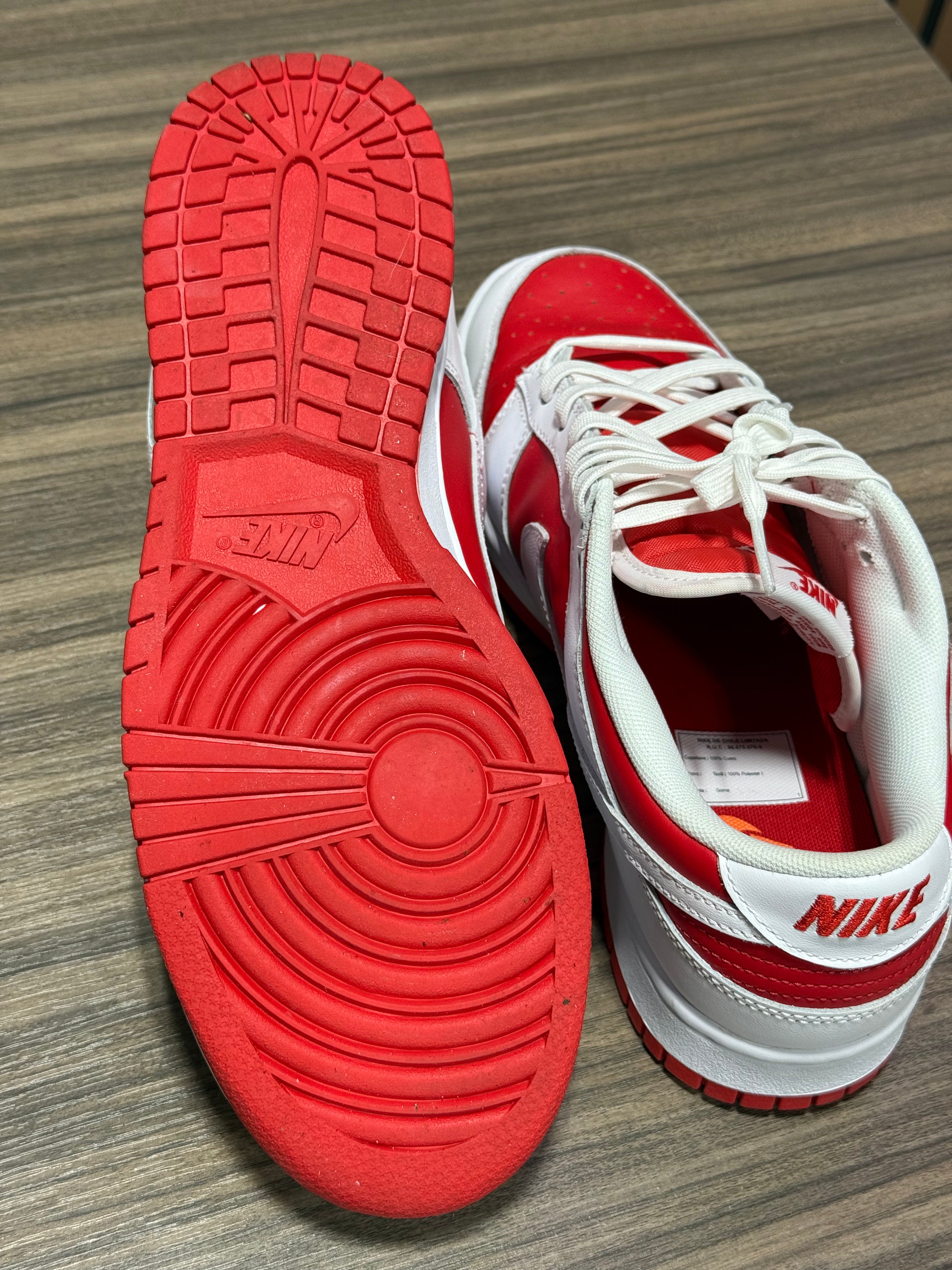 Nike Dunk Low Red/White Sz 10.5 No Box