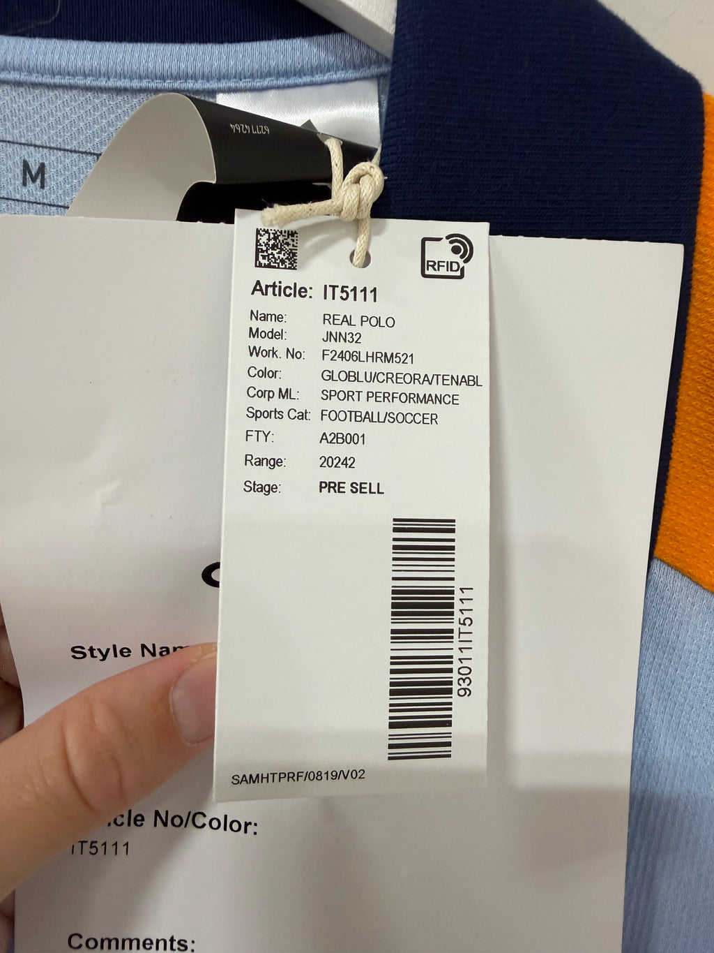 Adidas Real Madrid Training Polo 24/25 – Global Blue