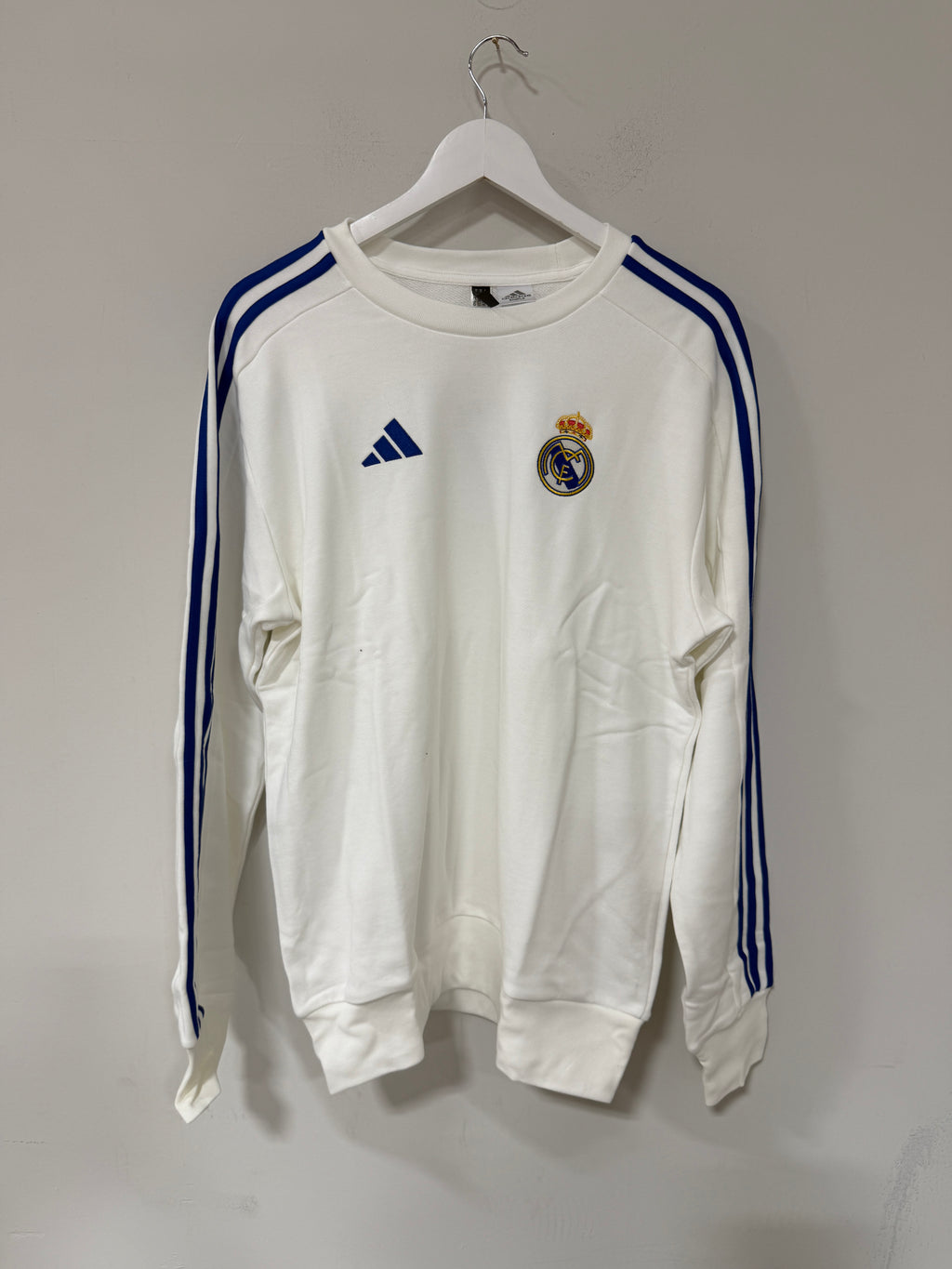 Adidas Real Madrid DNA Crew Sweatshirt – White