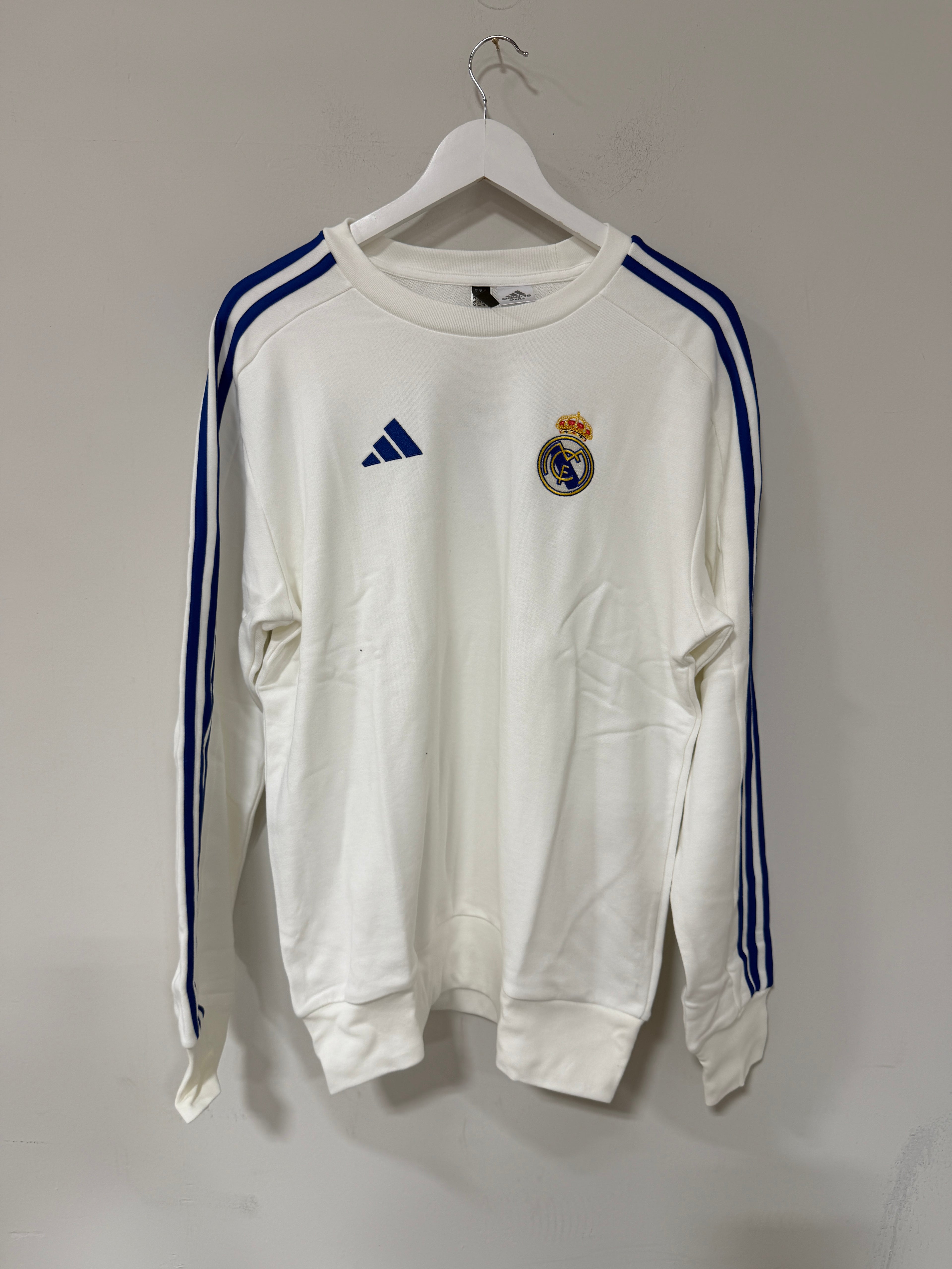 Adidas Real Madrid DNA Crew Sweatshirt – White