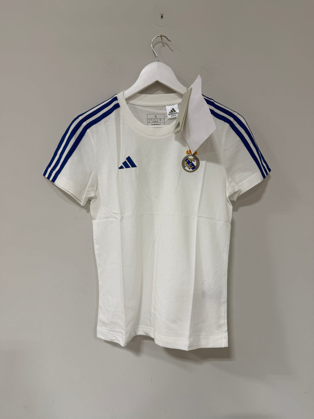 Adidas Real Madrid Women's 3-Stripe T-Shirt 24/25 – White
