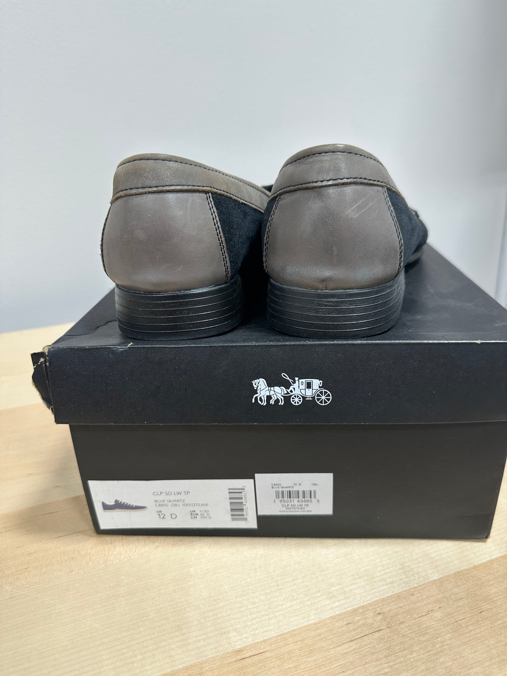 Robert Wayne black suede horsebit loafers men's sz 12