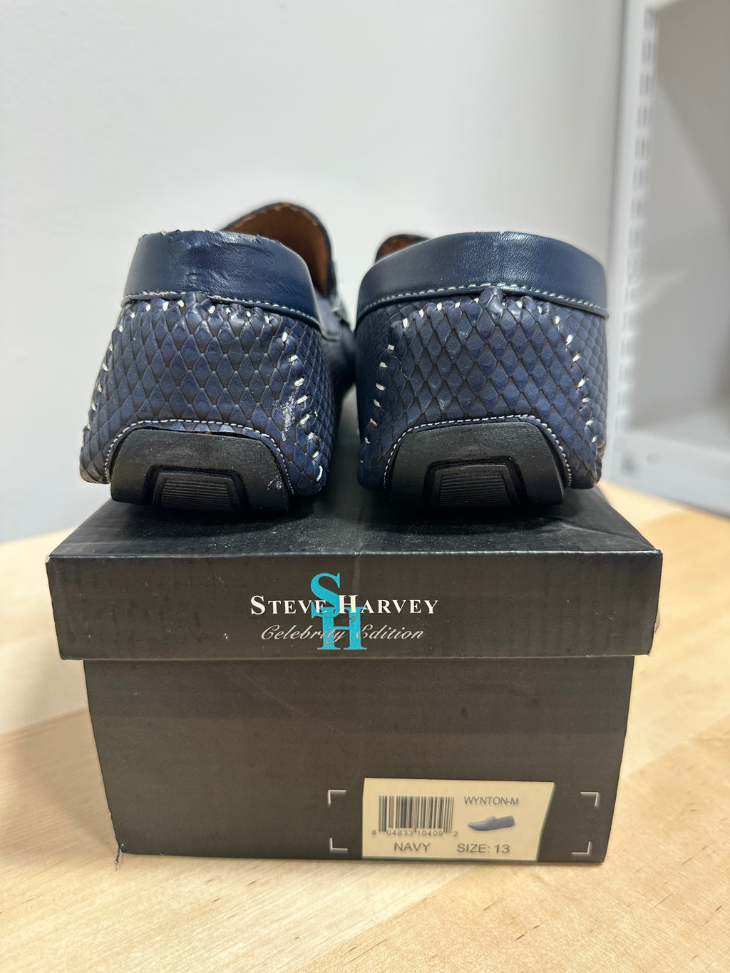 Steve Harvey Celebrity Edition Wynton navy blue loafers men's sz 13