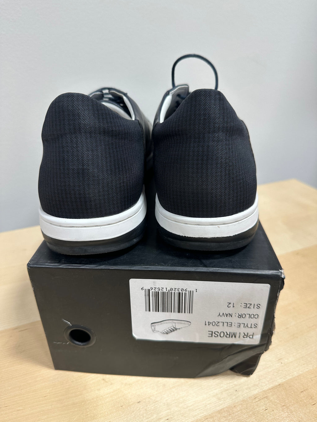 English Laundry Primrose Navy Leather Fashion Sneaker men's sz 12