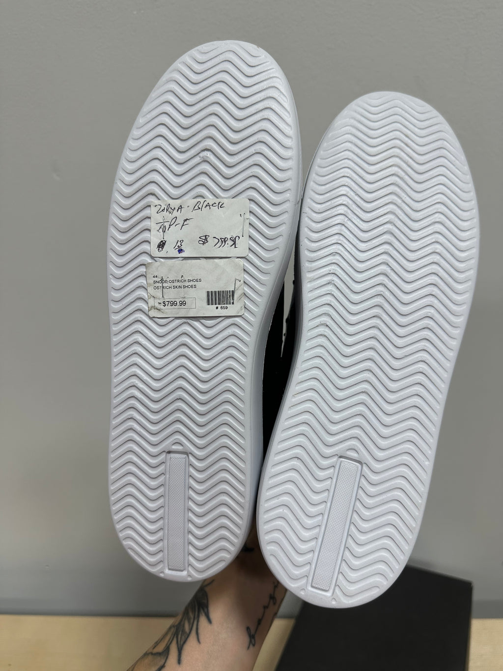 Snoops genuine full-quill ostrich leather men's sz 13
