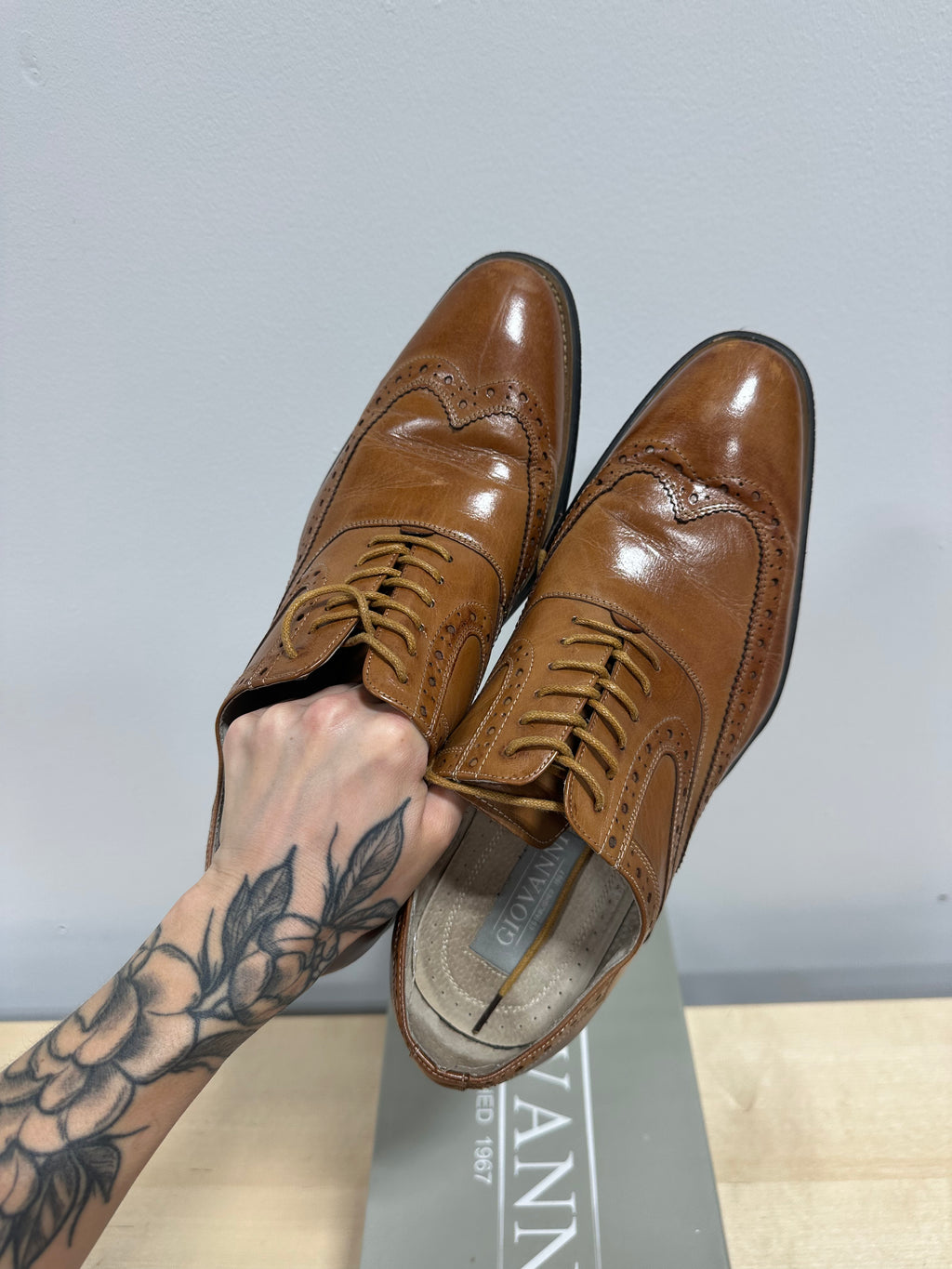 Giovanni lace up oxford dress shoes men's sz 12