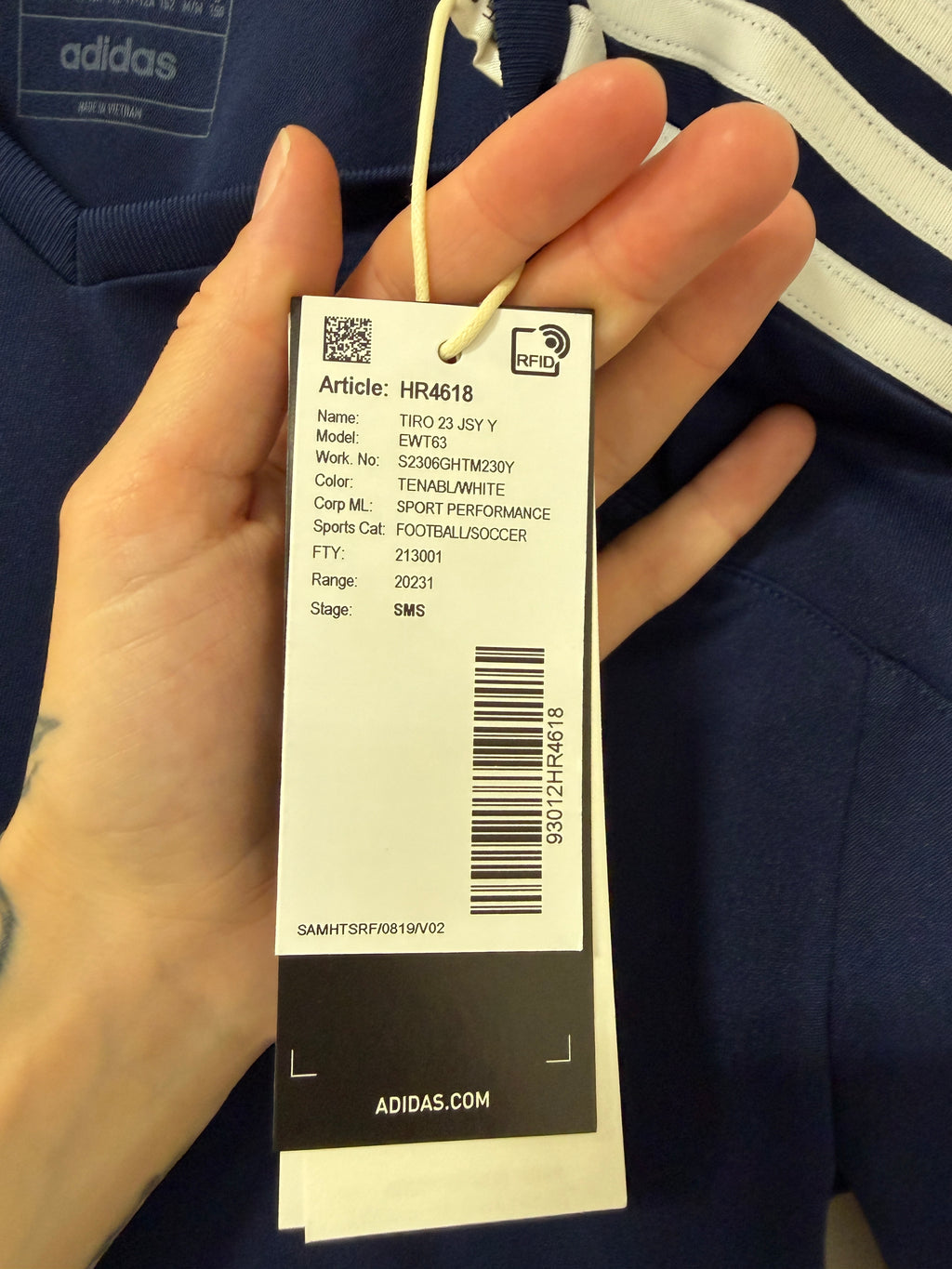 Adidas Tiro 23 Jersey Youth – Team Navy Blue