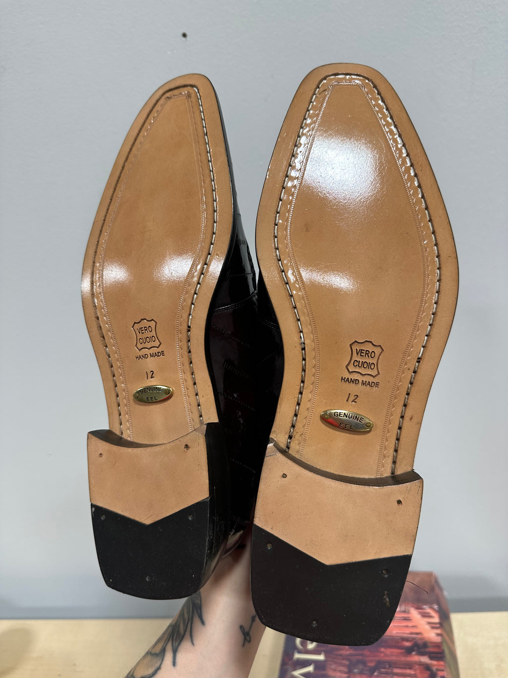 Studio Belvedere men's dress shoes in black patent leather sz 45 (11.5-12)