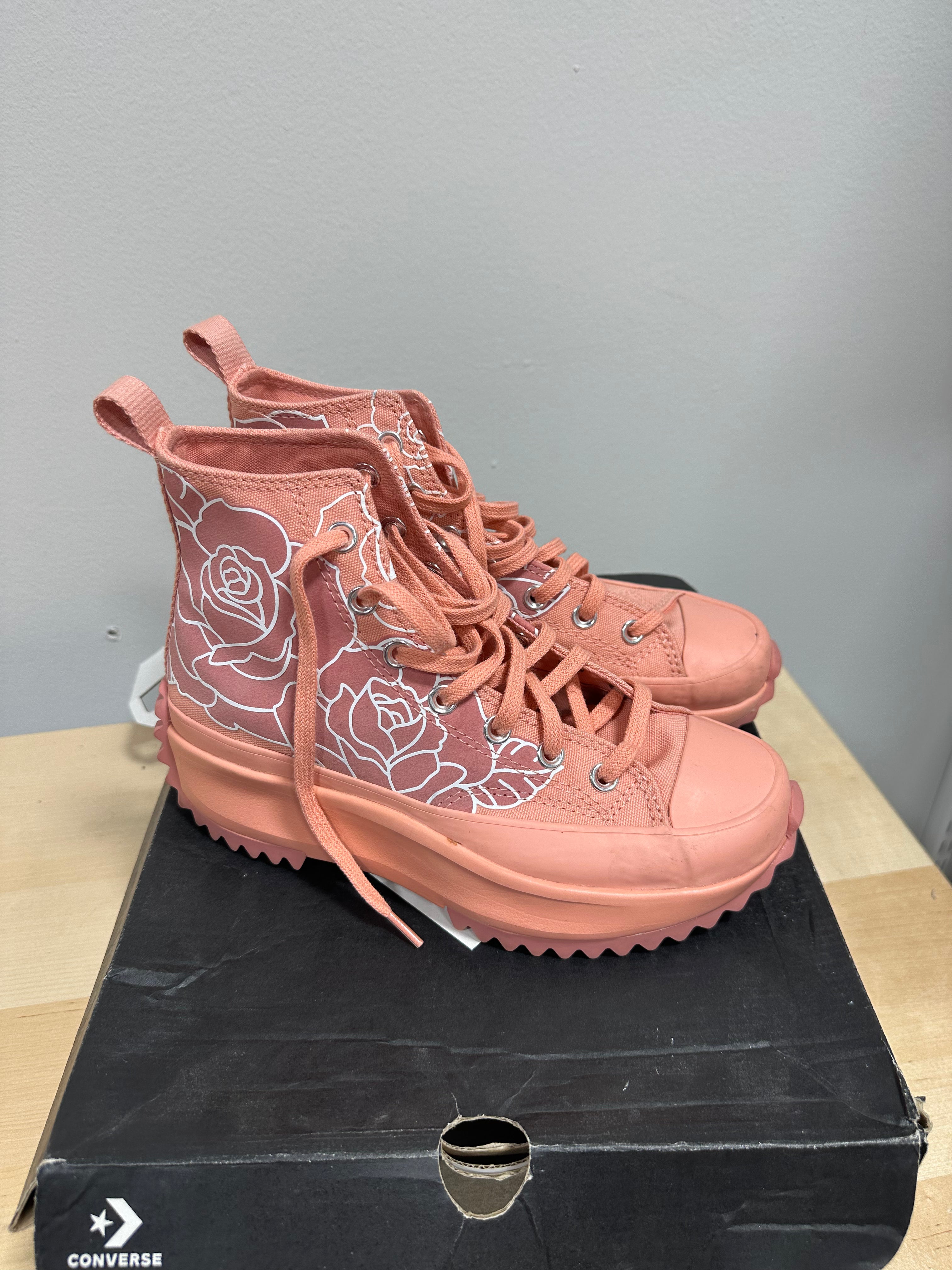 Converse Run Star Hike Platform sneakers in Pink Quartz sz 7.5