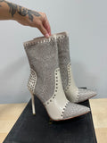 AZALEA WANG Carol Studded Stiletto Bootie in bone sz 7.5