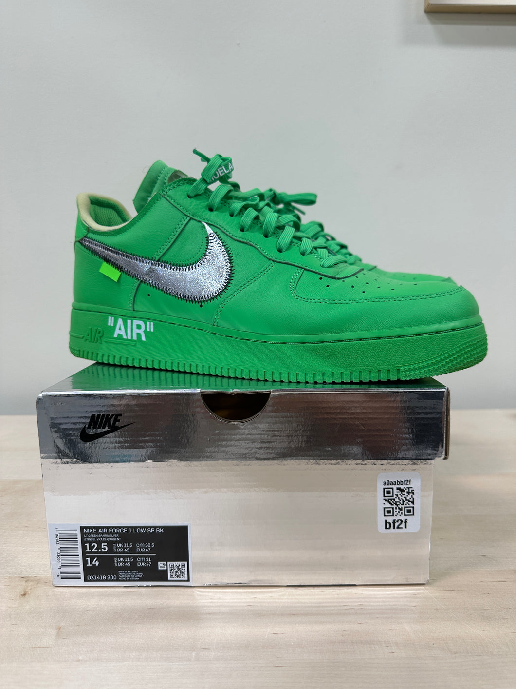 Nike Air Force 1 Low Off-White Brooklyn Sz 12.5