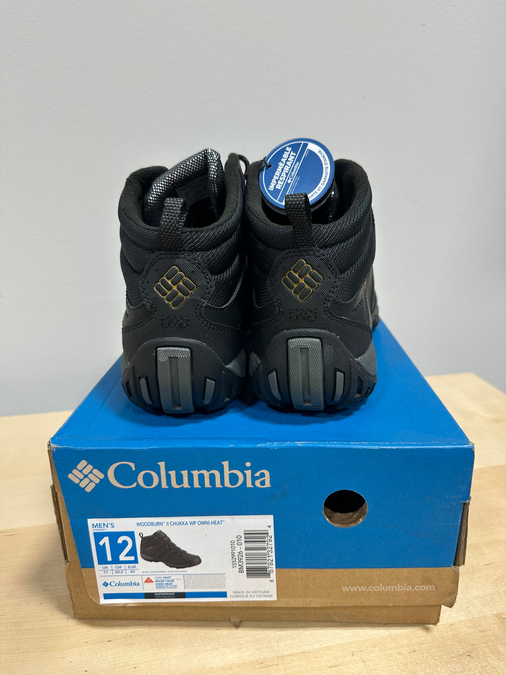 NEW Columbia Men's Woodburn II Chukka Waterproof Omni-Heat Hiking Shoes men's sz 12
