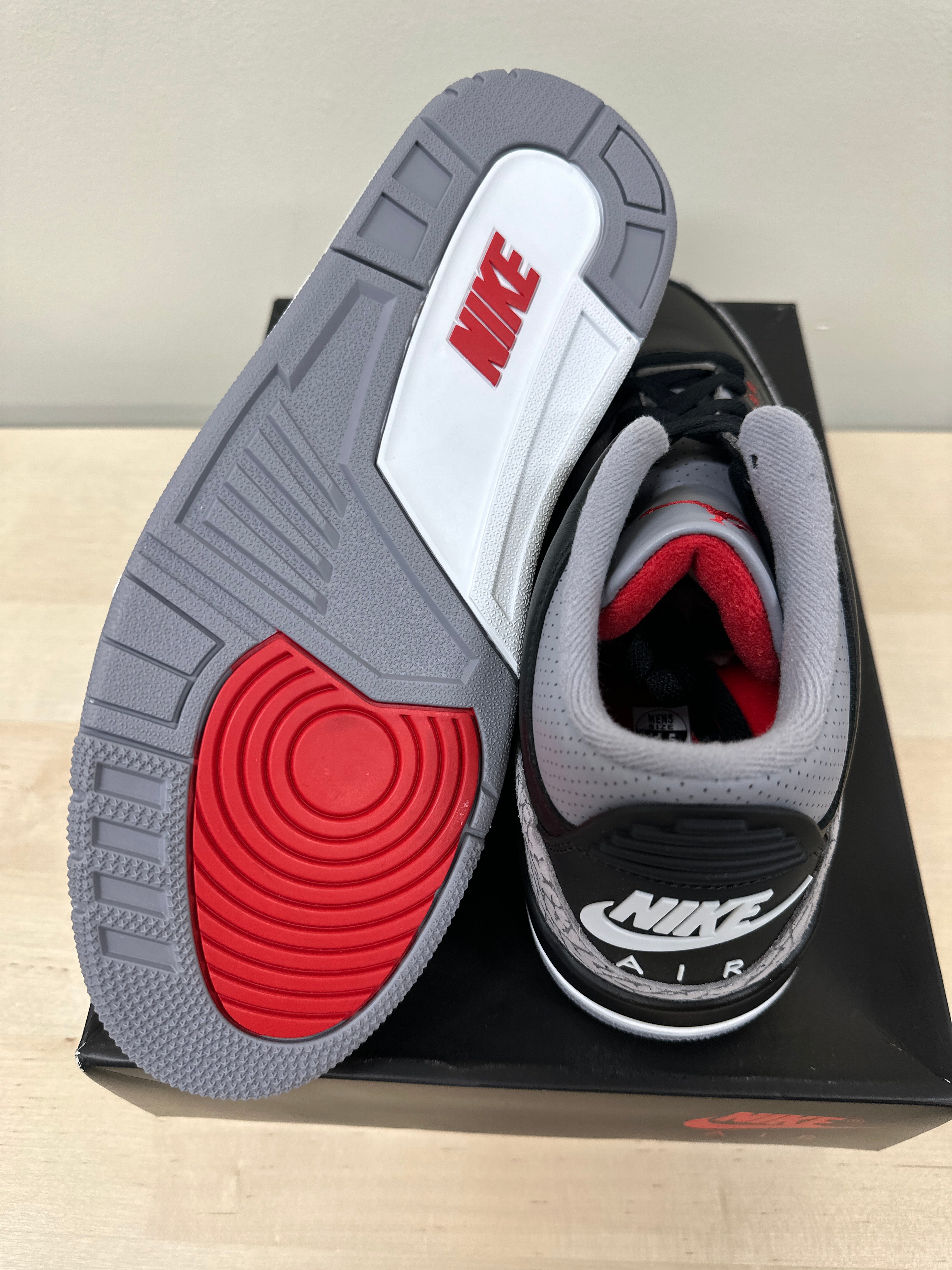 Jordan 3 Retro Black Cement Reimagined Sz 11.5