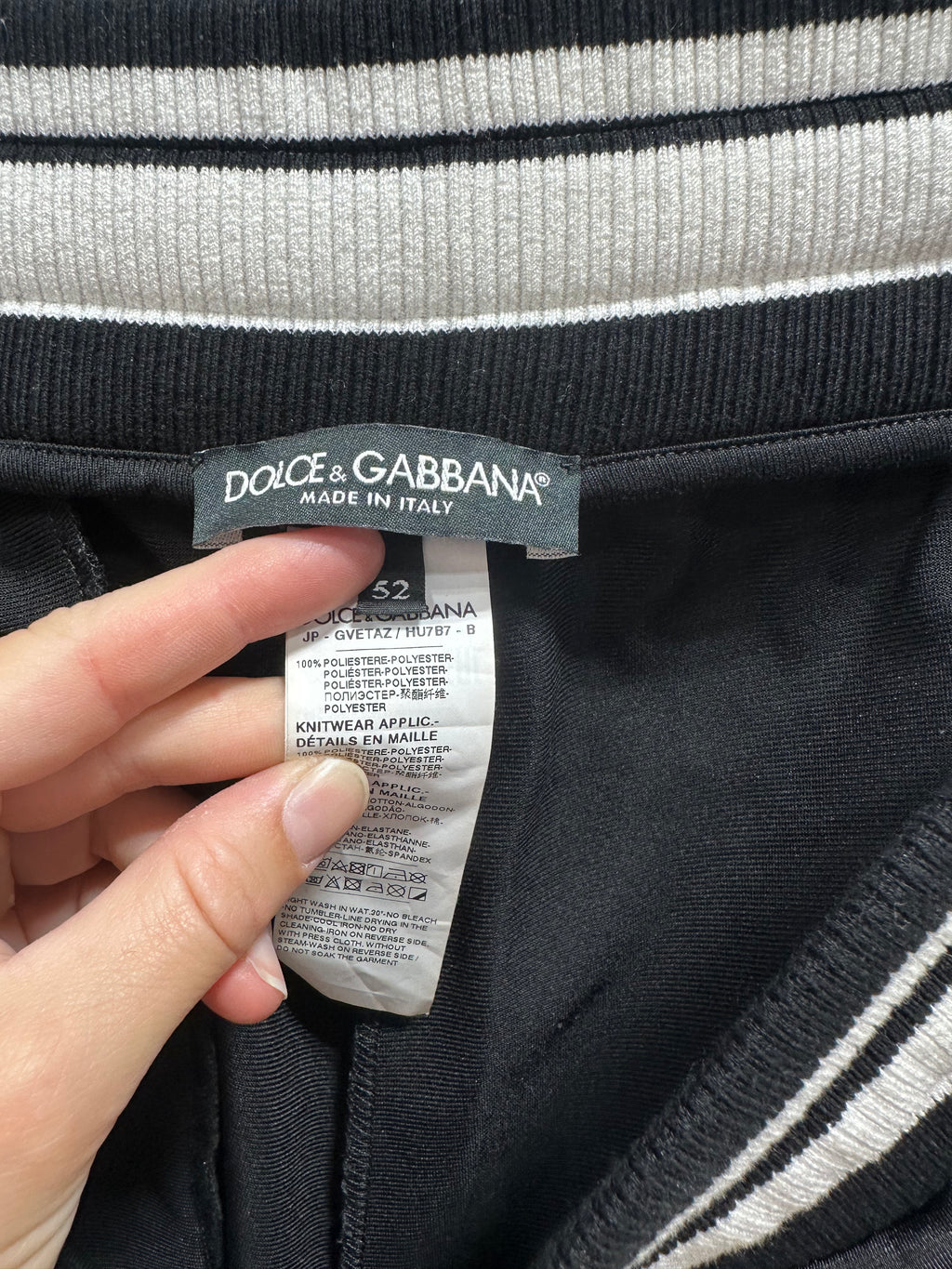 Dolce & Gabbana logo-tape track trousers men's sz 52