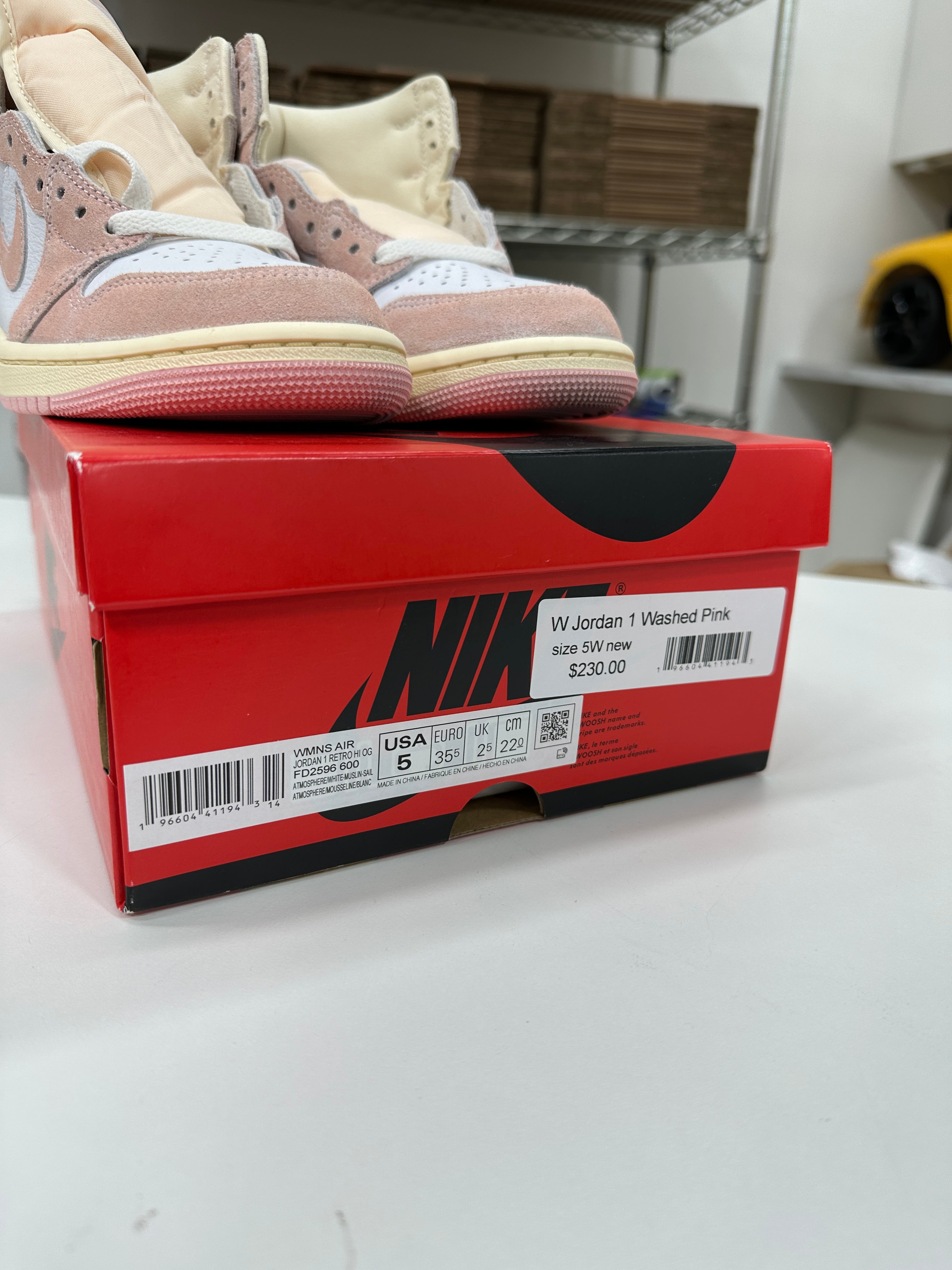 Jordan 1 Washed Pink Sz 5W