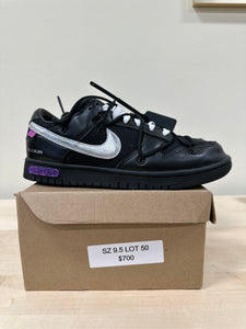 Nike Dunk Low Off-White Lot 50 Sz 9.5