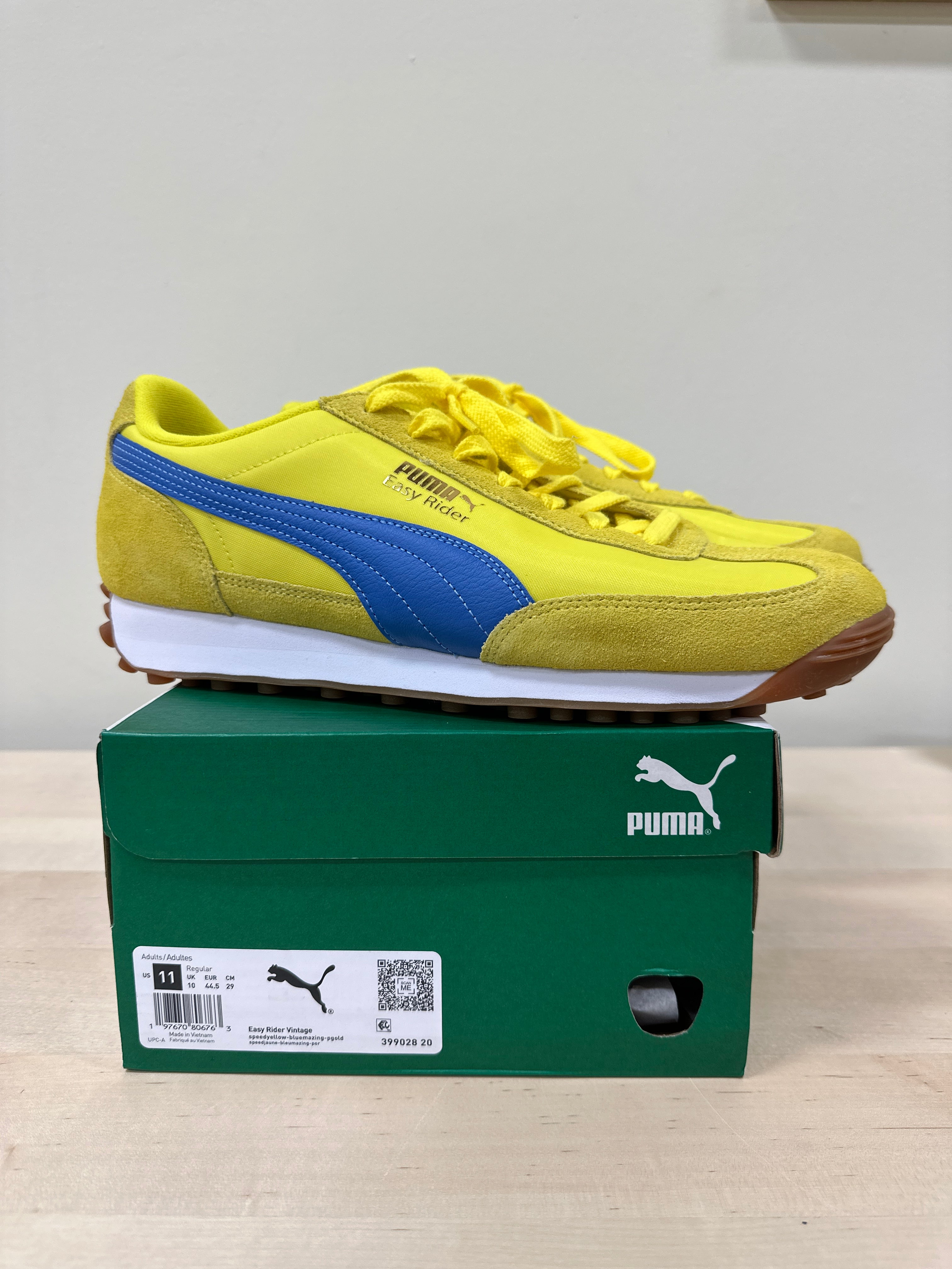 PUMA Easy Rider Vintage Sz 11 Yellow
