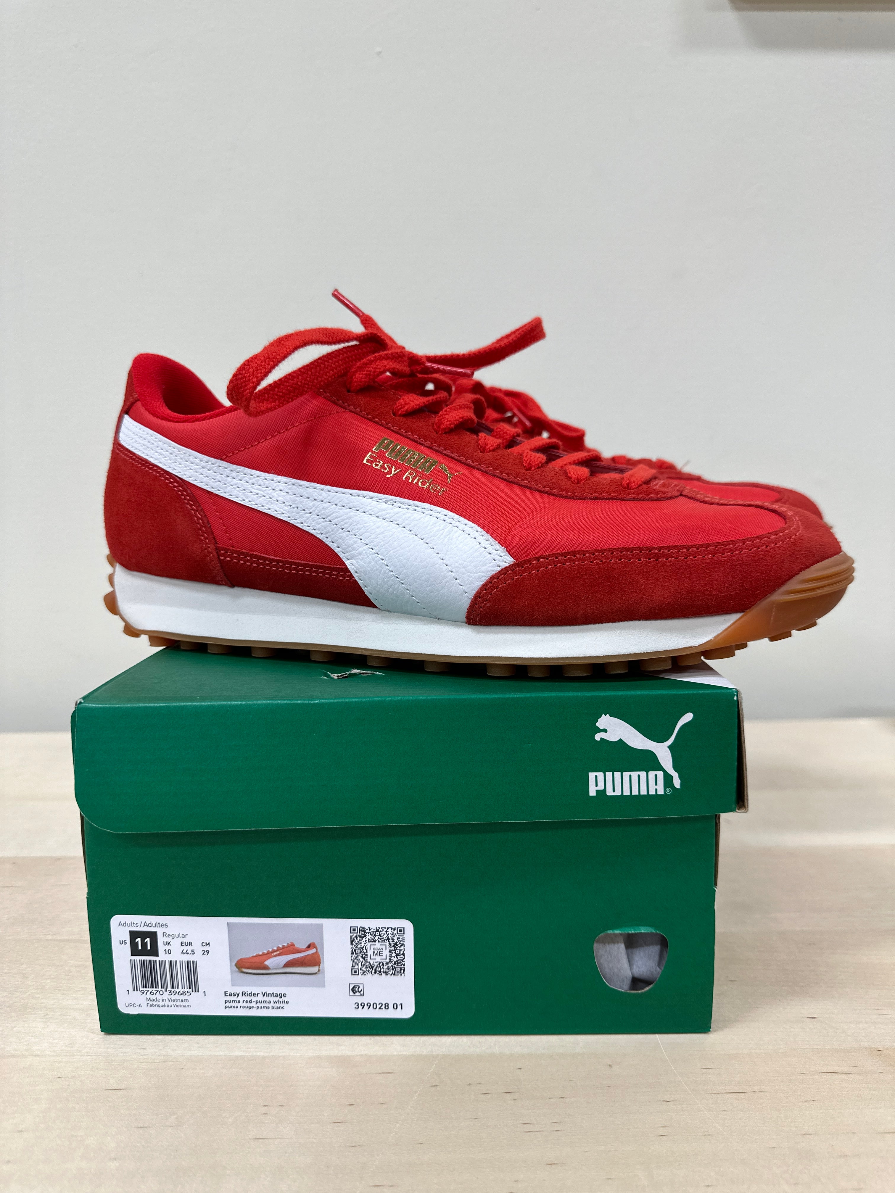Puma Easy Rider Vintage Sz 11 Red