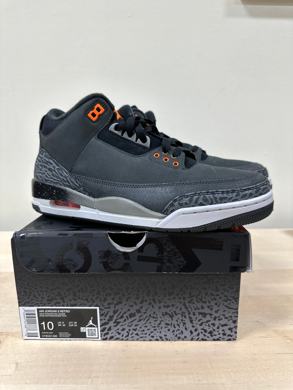 Jordan 3 Retro Fear Pack (2023) Sz 10