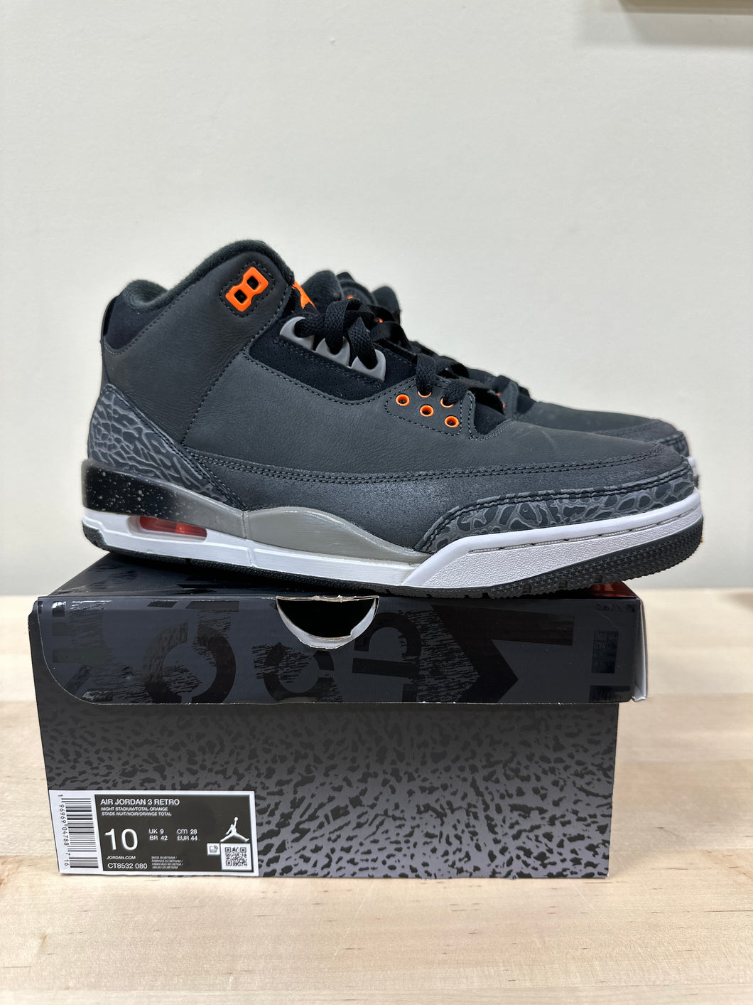 Jordan 3 Retro Fear Pack (2023) Sz 10