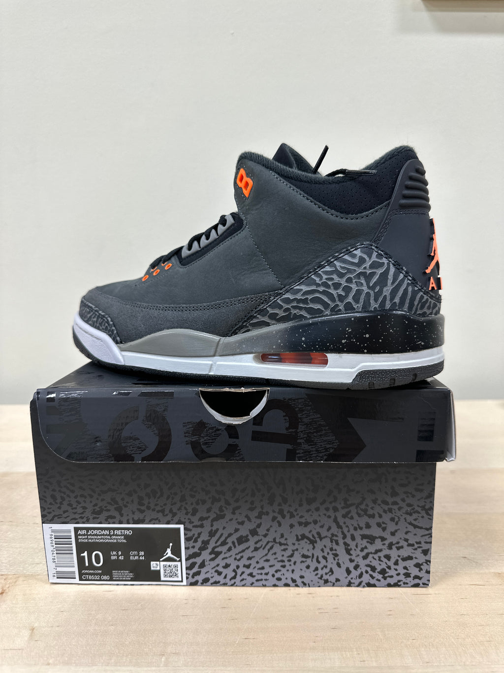 Jordan 3 Retro Fear Pack (2023) Sz 10