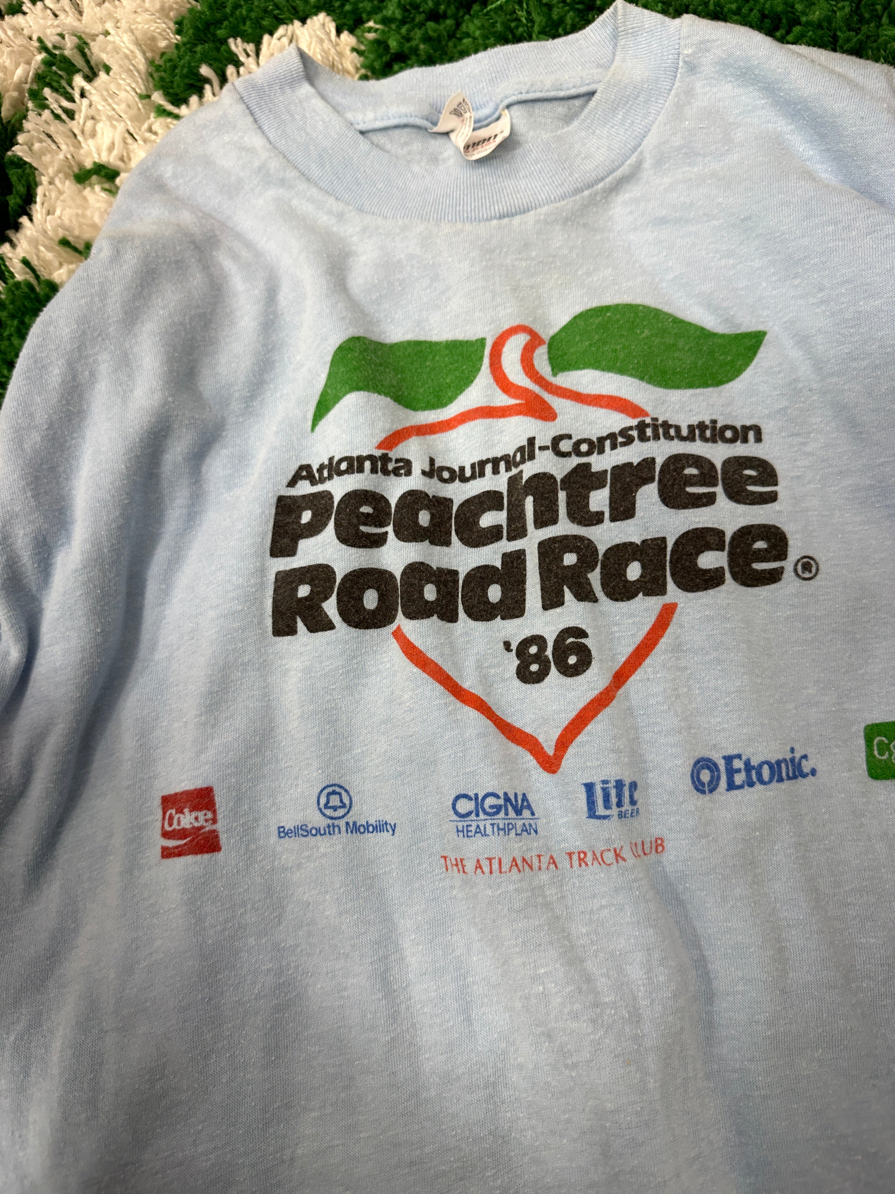 ATL Peachtree Road Race Shirt 1986 Sz L (Fits M)