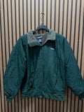 Land Ends Jacket Coat Men’s XL Tall (46-48) Green Fleece Lined Full Zip Pockets