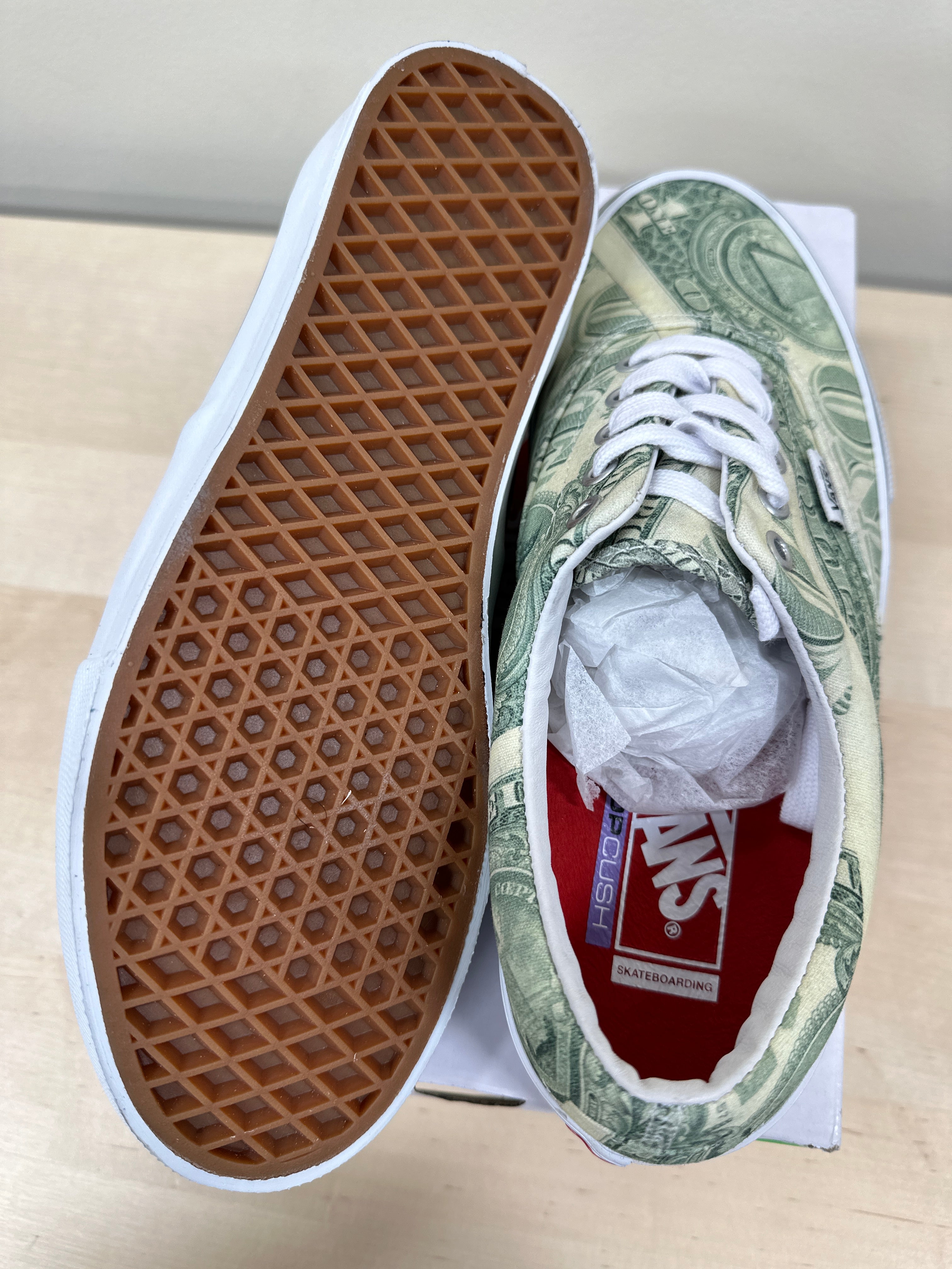 Vans Era x Supreme "Dollar Bill" Sz 9