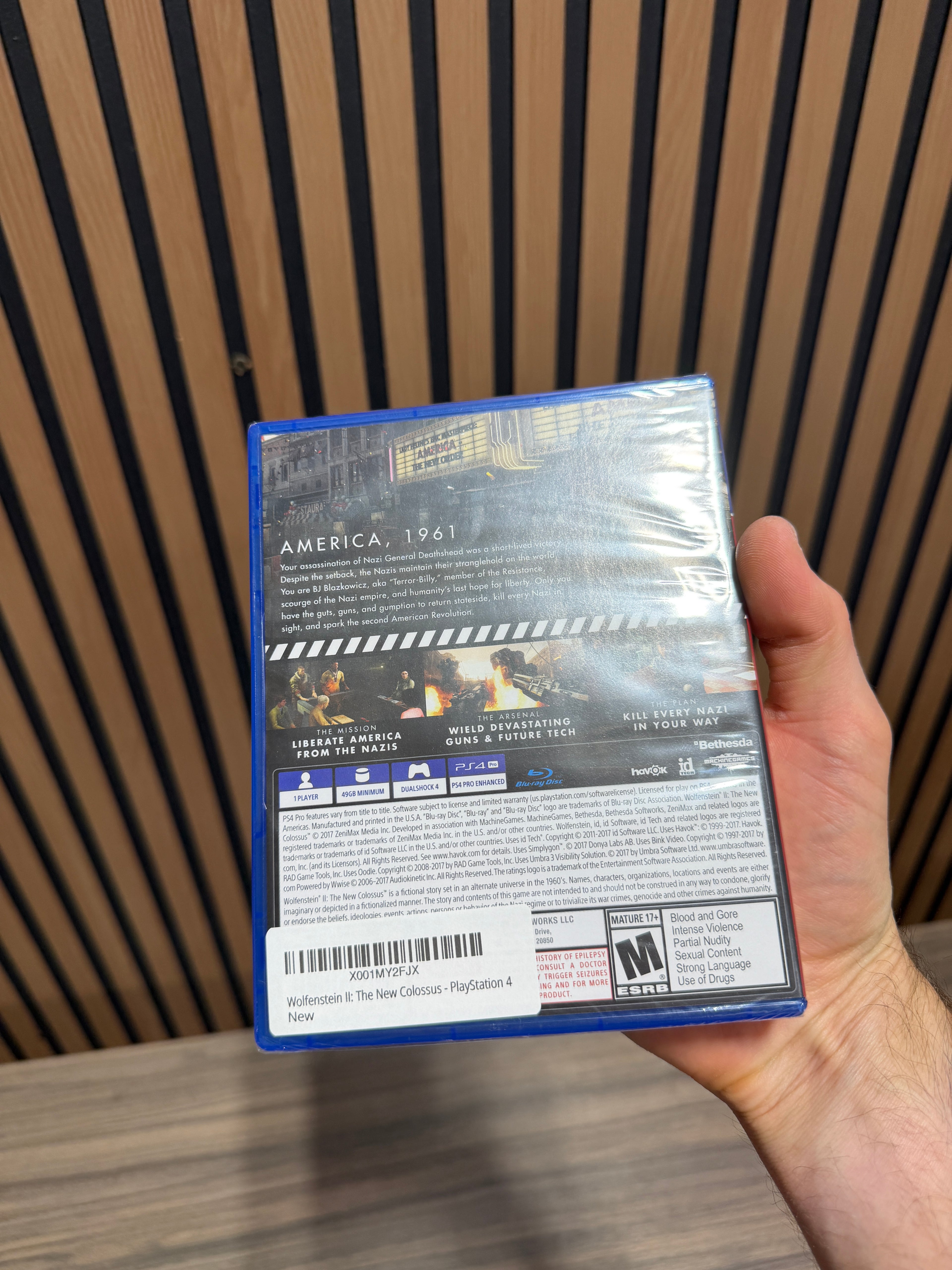 Wolfenstein II 2: The New Colossus Sony Playstation 4 PS4 Brand New Sealed-!