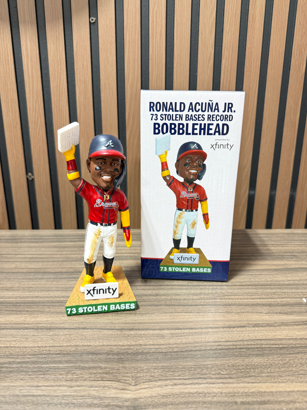 Ronald Acuna Jr. 73 Stolen Bases Record Bobblehead SGA 4/24/24
